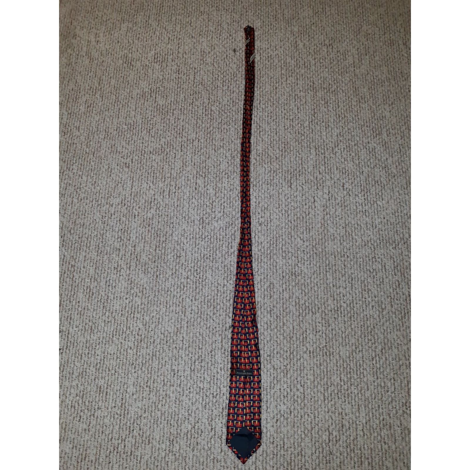 Ermenegildo Zegna ERMENEGILDO ZEGNA Tie 100% Silk Multi color Paisley Pattern Red Blue RARE Italy Men's Tied Size ONE SIZE - 2 Thumbnail
