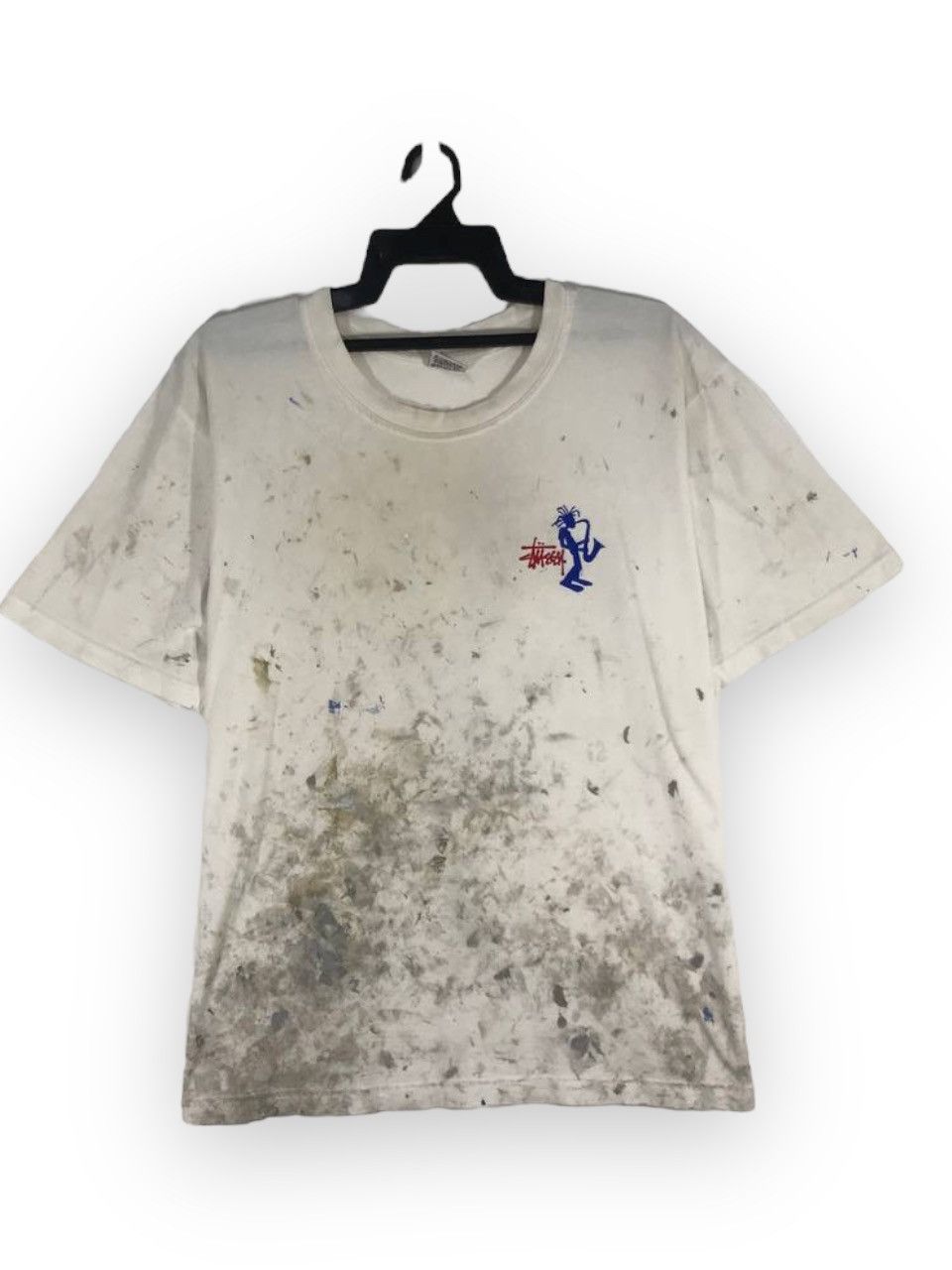 Stussy Vintage 90s Stussy all the jazz stickman nature distress Size US L / EU 52-54 / 3 - 1 Thumbnail