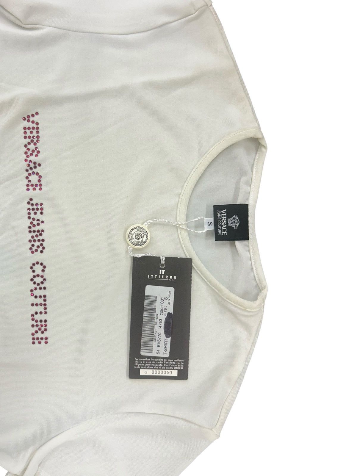 Versace Jeans Couture NWT Vintage Versace Jeans Couture T-Shirt White Deadstock S Size S / US 4 / IT 40 - 4 Thumbnail