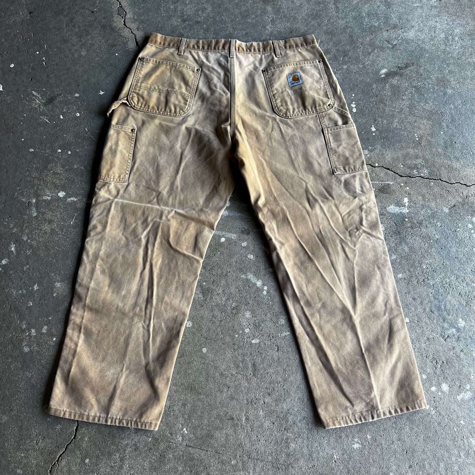 Carhartt × Vintage Carhartt faded brown double knee work wear carpenter pants Size US 37 - 5 Thumbnail