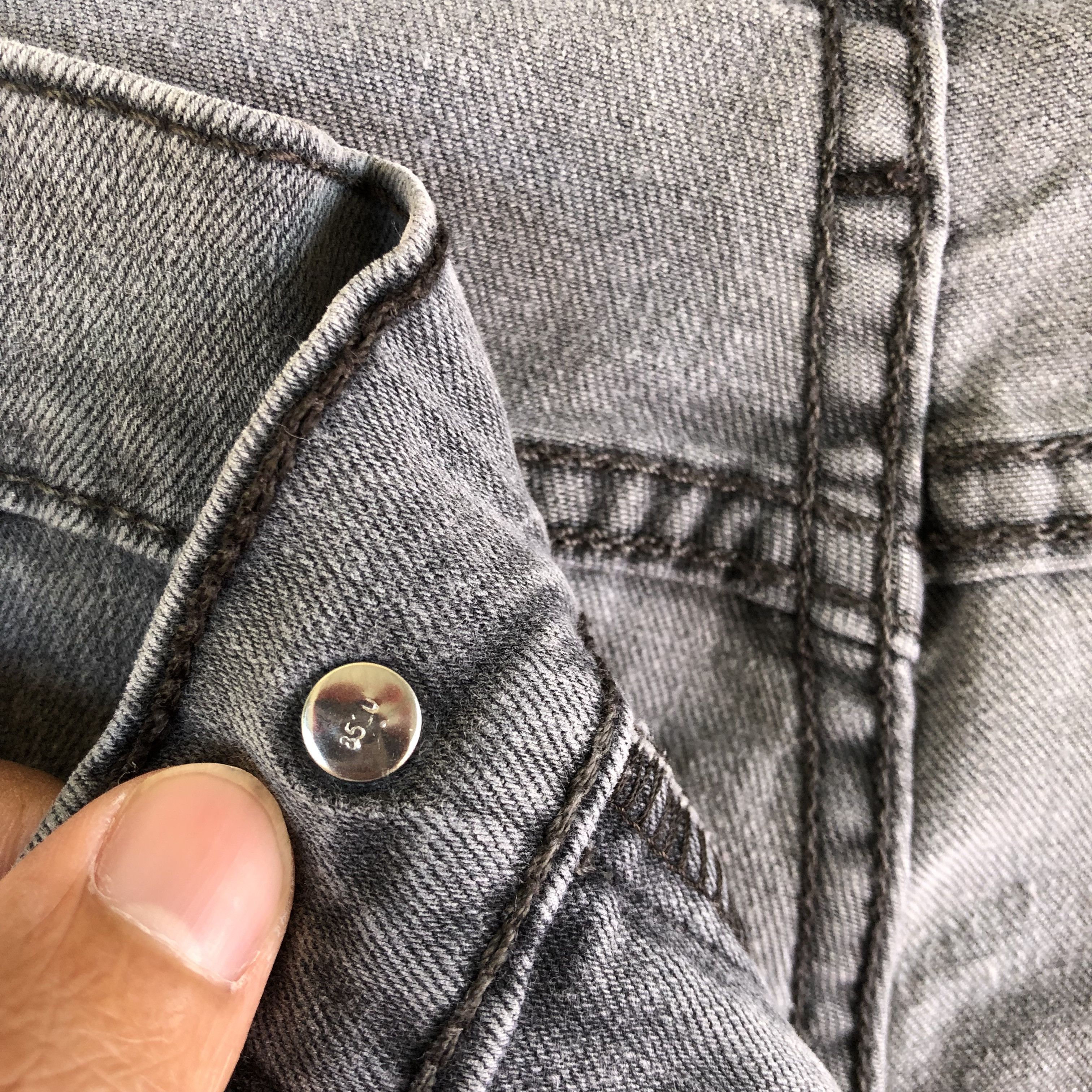 Levi's Vintage Y2K Levis 511 Ash Gray Jeans Levis Super Black Denim Size US 30 / EU 46 - 7 Thumbnail