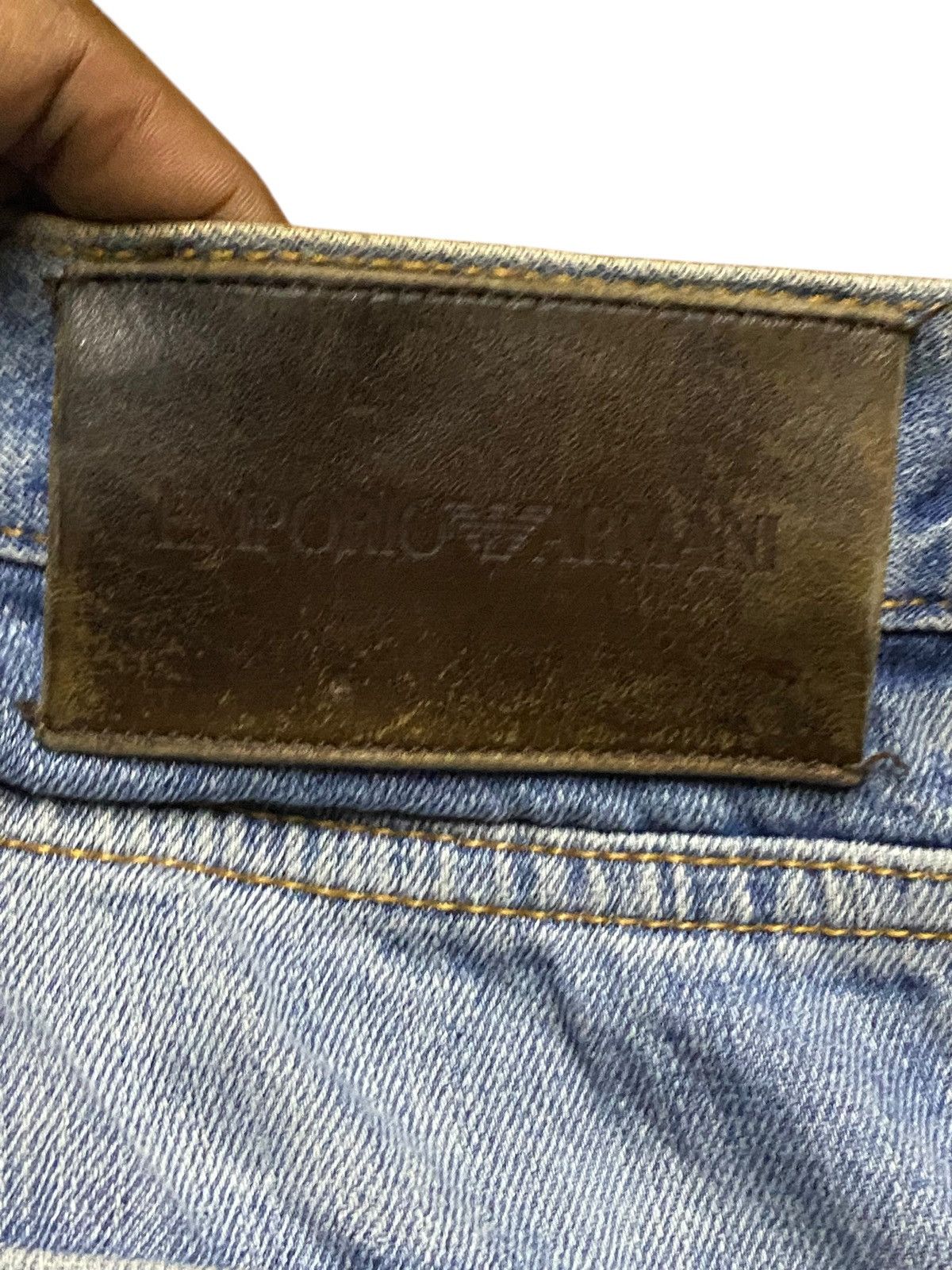 Emporio Armani × Our Legacy Vintage Emporio Armani Faded Wash Distressed Jeans Size US 37 - 9 Thumbnail
