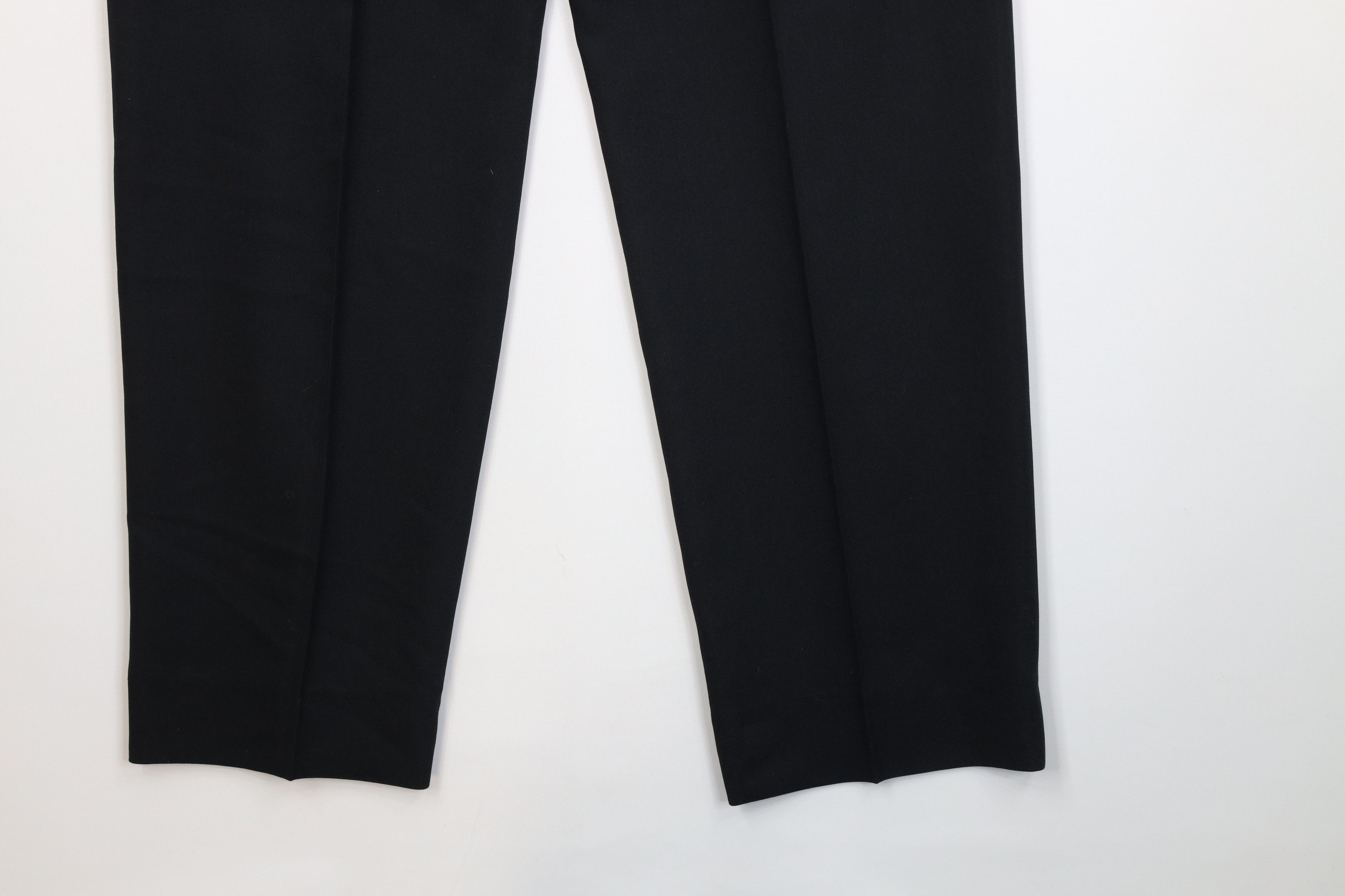 Vintage Vintage 90s Streetwear Silk Blend Wide Leg Chino Pants Black Size US 36 / EU 52 - 15 Thumbnail