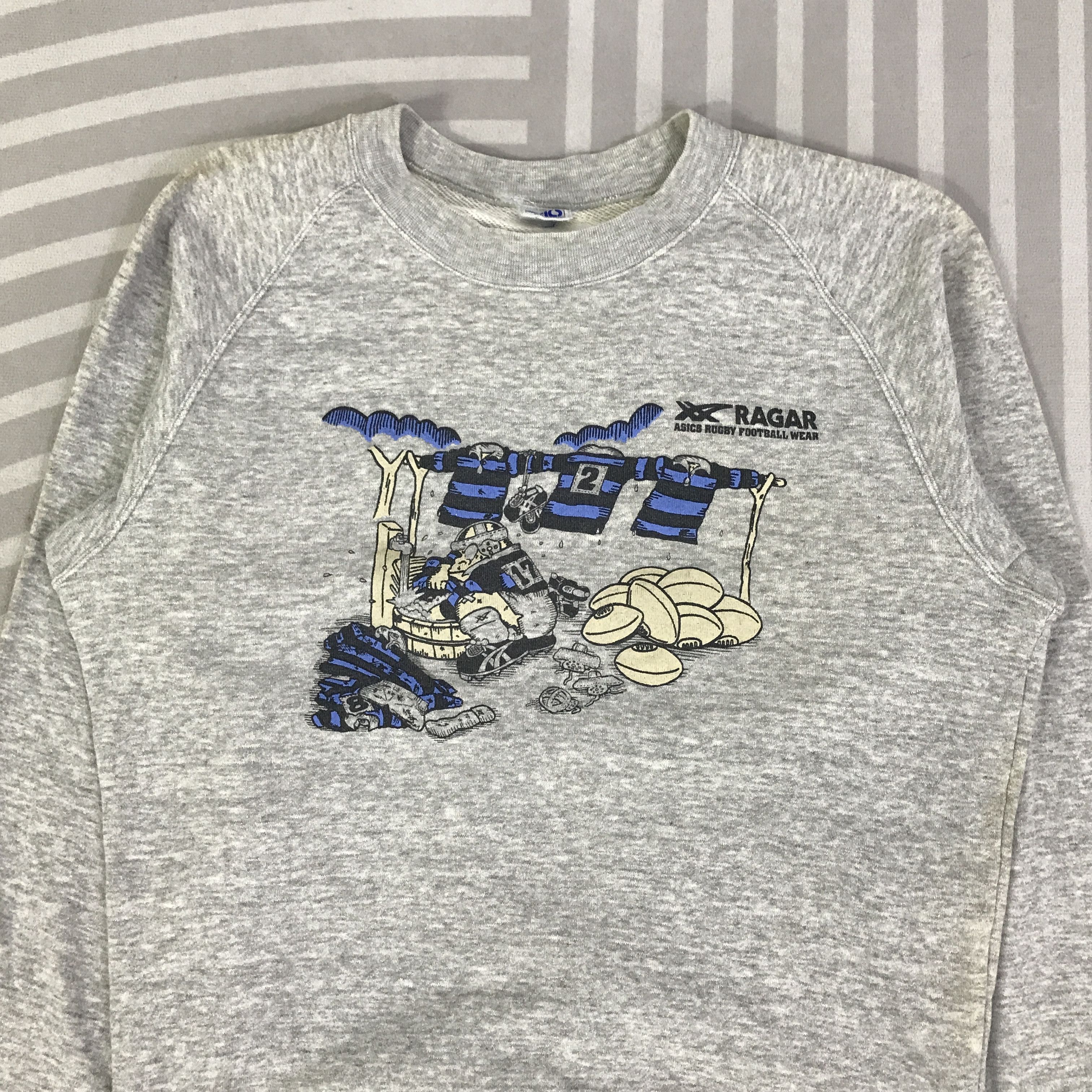 Asics Vintage Asics Rugby Football Sweatshirts K126B18 Size US M / EU 48-50 / 2 - 2 Thumbnail