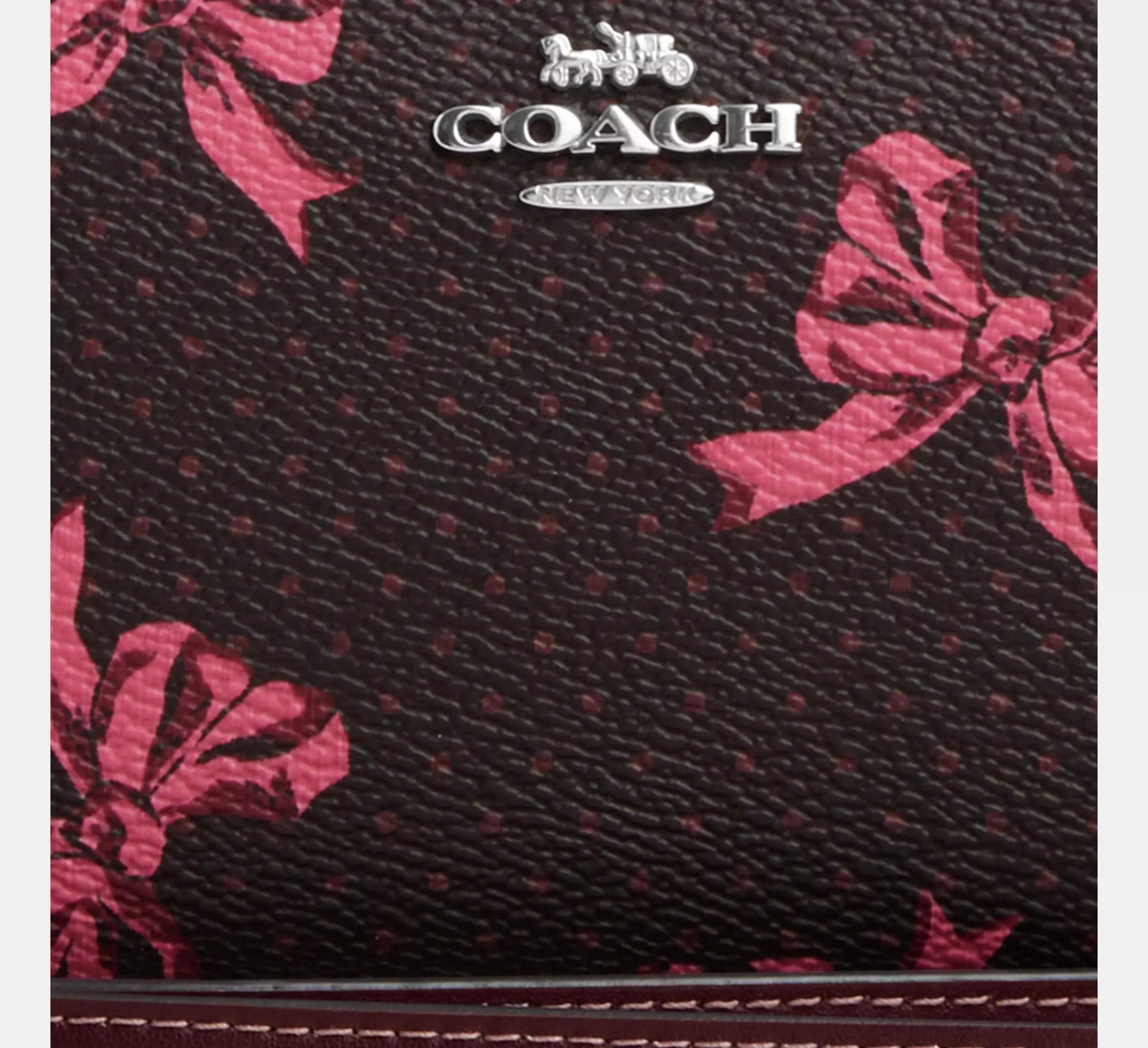 Coach Long Zip Around Wallet With Bow Print CZ327 Size ONE SIZE - 4 Thumbnail