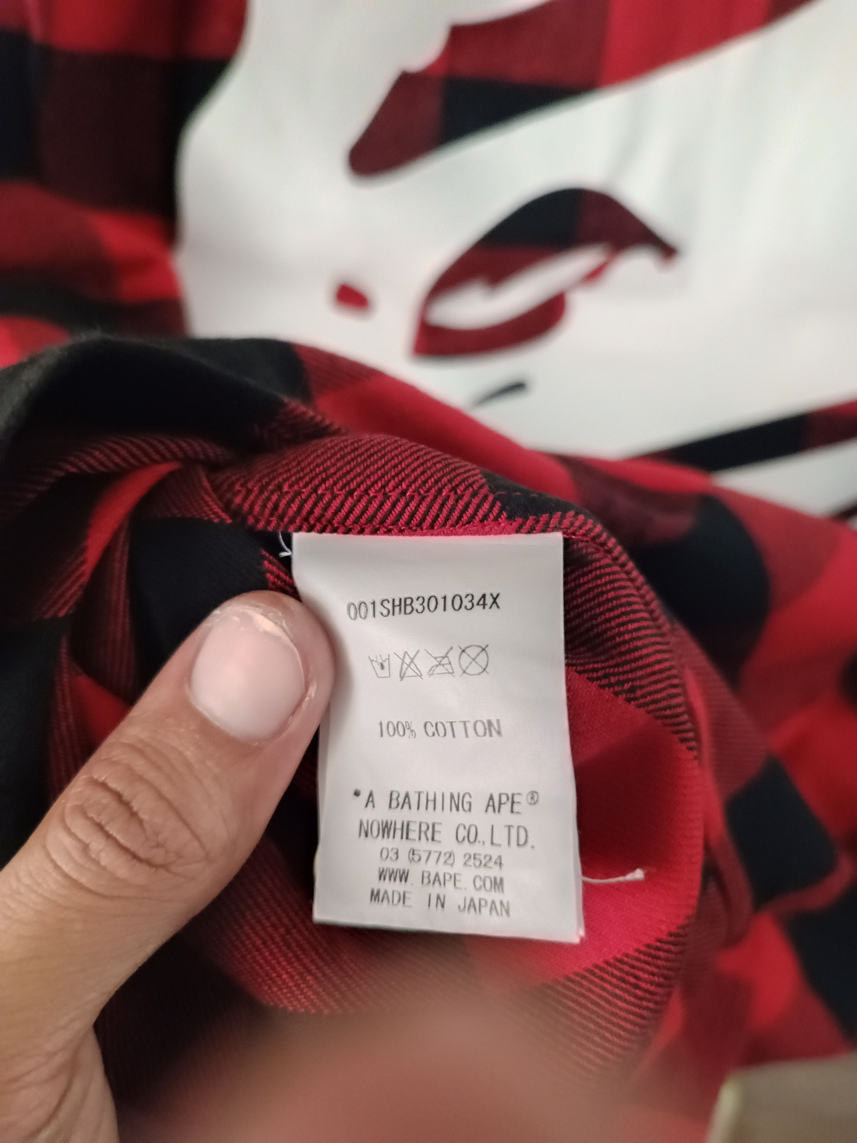 Bape ♦️Bape Block Check Flannel Shirt Size US L / EU 52-54 / 3 - 7 Thumbnail