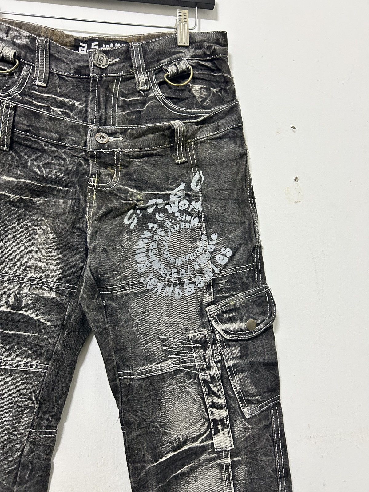 If Six Was Nine × Japanese Brand × Le Grande Bleu (L.G.B.) Vintage Japan Denim Cargo like PPFM Ifsixwasnine punk style Size US 31 - 4 Thumbnail