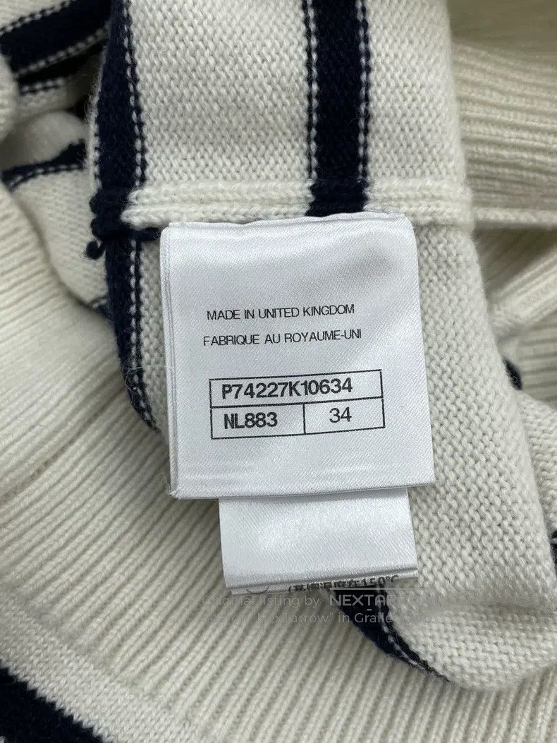 Chanel Chanel Striped large logo knitted sweater long sleeves Size XXS / US 00 / IT 34 - 5 Thumbnail