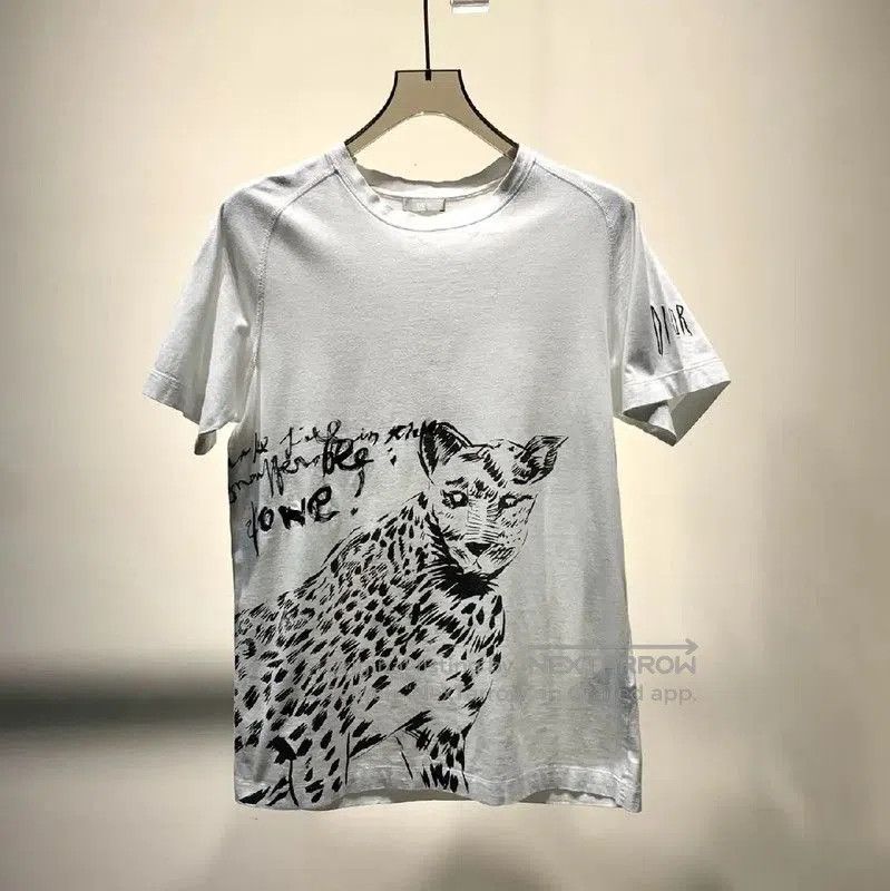 Dior Dior Men's White Cotton Graphic T-Shirt . Size US S / EU 44-46 / 1 - 1 Thumbnail