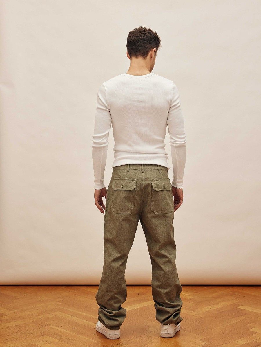 Other Djerf Avenue Go To Pants Green Military Army Trousers Size US 30 / EU 46 - 2 Thumbnail