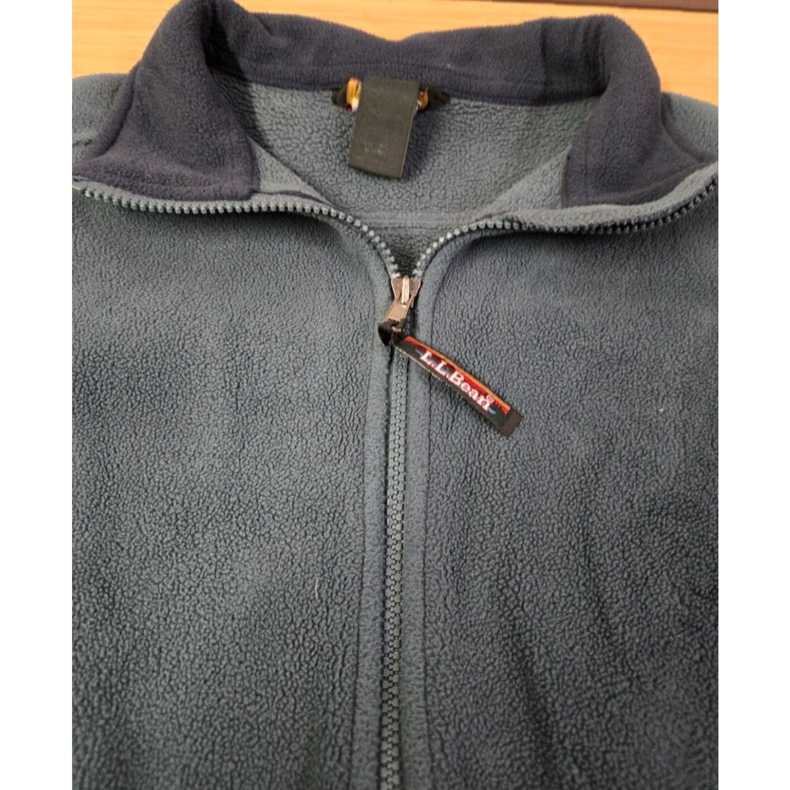 Vintage L.L. Bean Women's Jacket Gray Fleece Full Zip Mock Neck Zipped Pockets L Regular Size Large Size L / US 10 / IT 46 - 4 Thumbnail