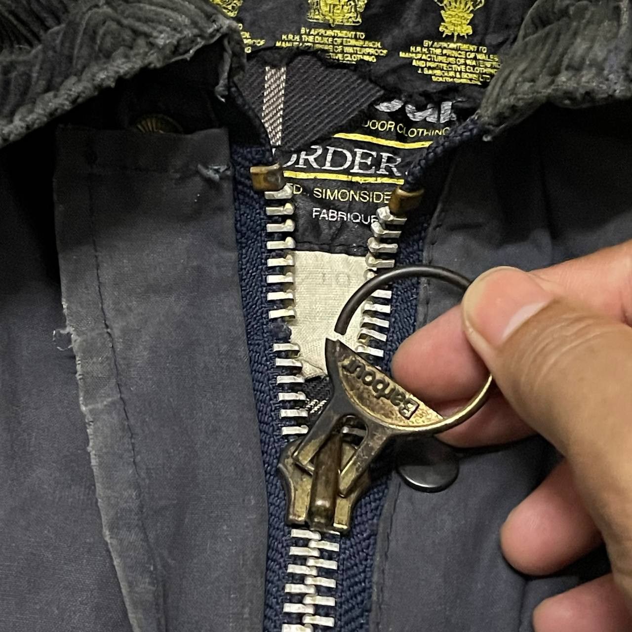Barbour Vintage 90's Barbour Waxed Jacket A205 Border Distressed Size US L / EU 52-54 / 3 - 9 Thumbnail