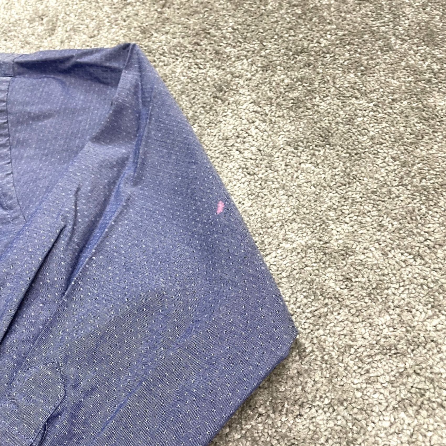 Tommy Hilfiger Tommy Hilfiger Dress Shirt Mens Large Blue Regular Fit Stretch Wrinkle Resistant Size 42R - 4 Thumbnail