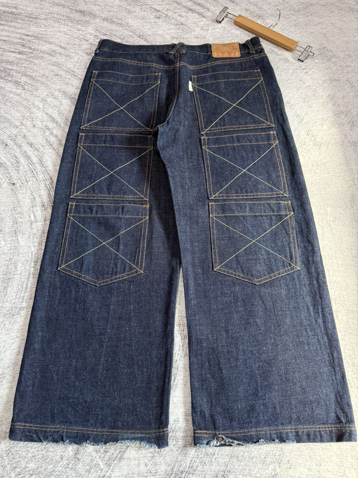 20471120 DOUBLE SEX デニム オーバーオール 90s 20471120 'Double Sex' Jeans – a7chive