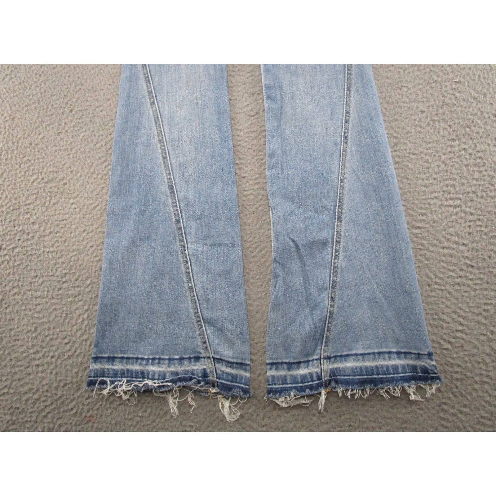 Denime Artemis Jeans Women Flared Denim 25 Blue Stretch 5-Pocket Regular Size 3/25 Vintage Hughesing? Size 42" / US 20 - 2 Thumbnail