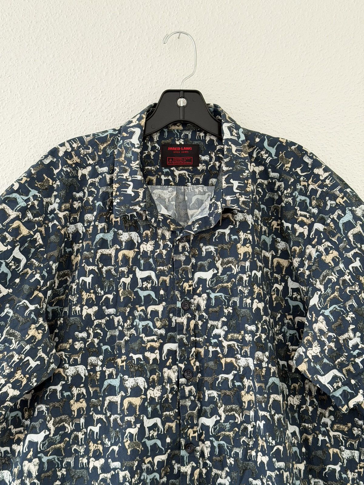 Jared Lang Jared Lang Dogs All Over Print Button Up Shirt XL Slim Fit Size US XL / EU 56 / 4 - 2 Thumbnail