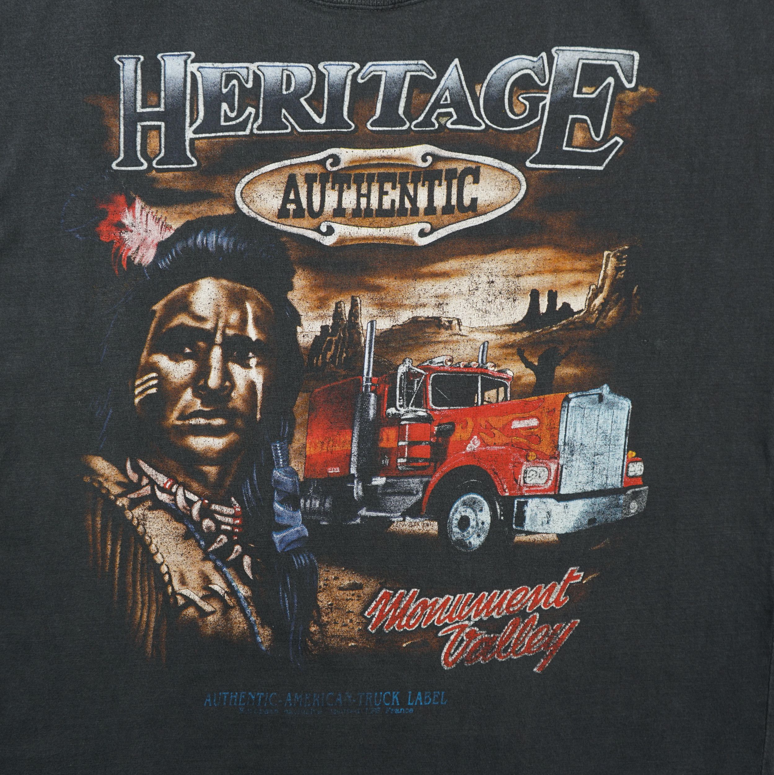 Harley Davidson × Vintage × West Coast Choppers Vintage 90s American Heritage Trucker Biker T-Shirt Size US M / EU 48-50 / 2 - 2 Thumbnail