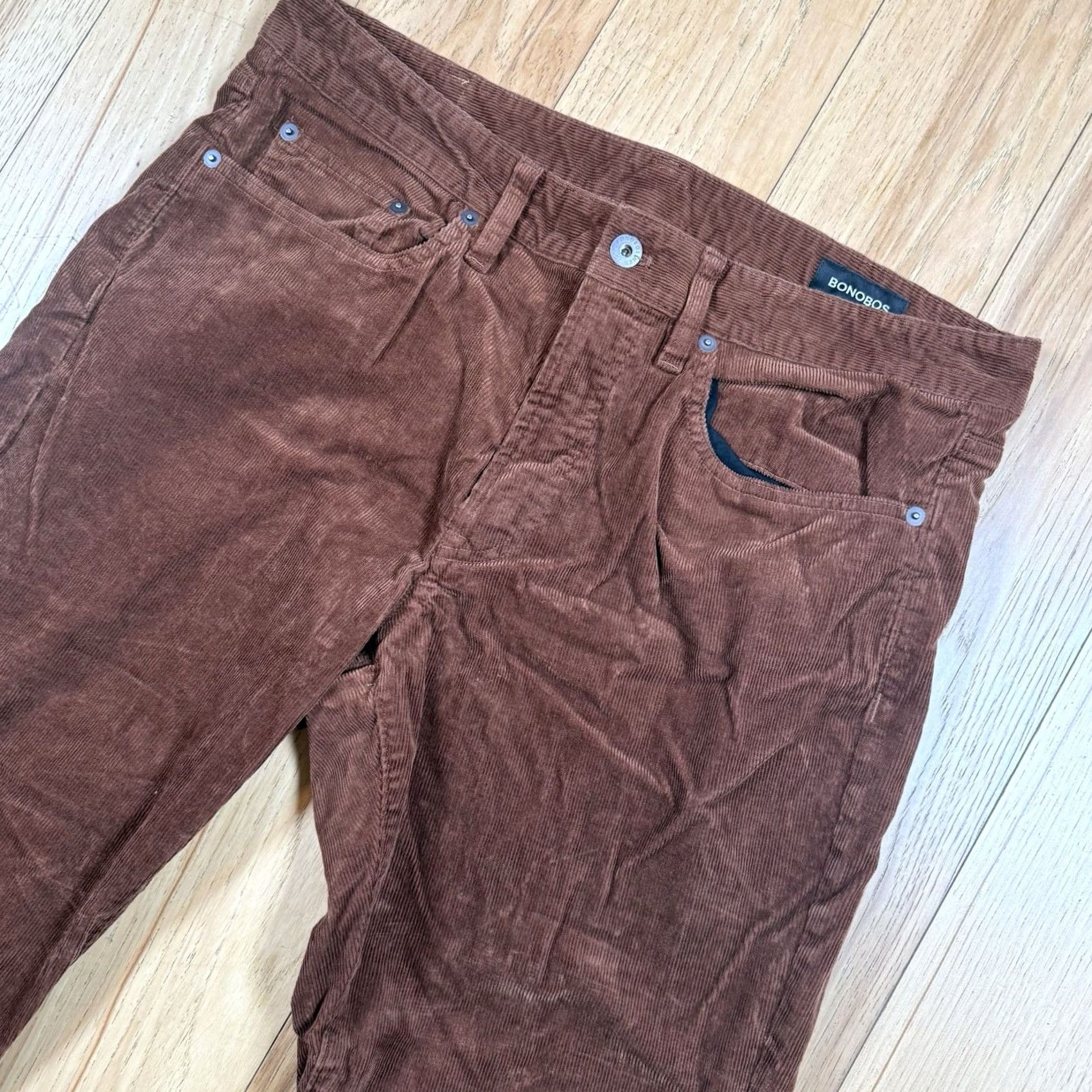 Bonobos Bonobos Corduroy Pants Mens 34x30 Straight Relaxed Rust Orange Chino Pants Mens Boys? Size US 34 / EU 50 - 2 Thumbnail