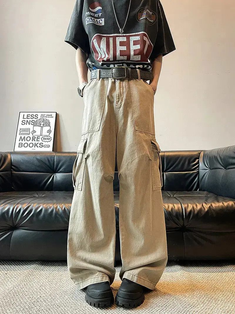 Japanese Brand Retro loose straight pocket jeans Size US 32 / EU 48 - 6 Thumbnail