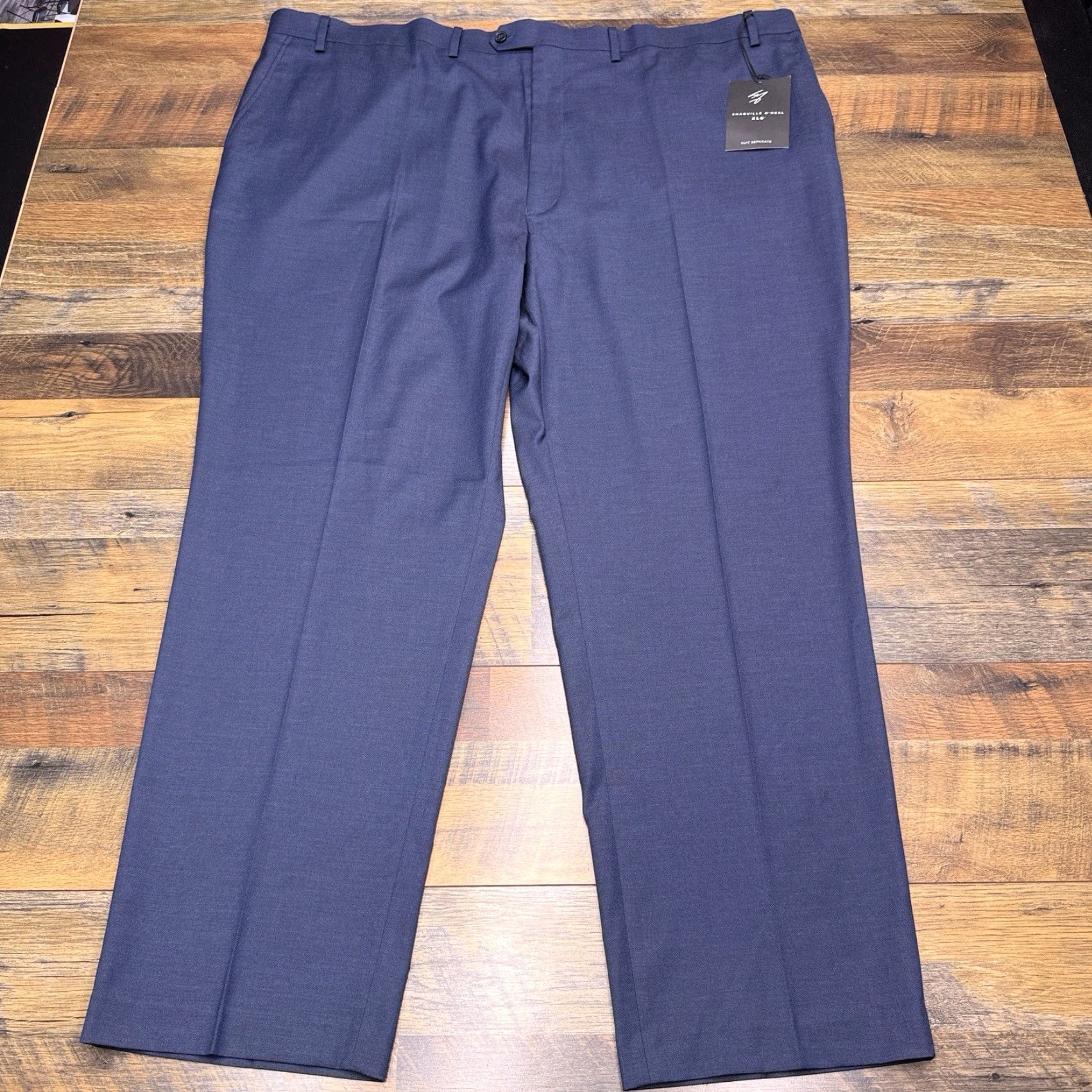 Vintage VINTAGE Shaquille O Neal Pants 52x32 Blue High Rise Stretch Suit Seperate New Size 52R - 2 Thumbnail