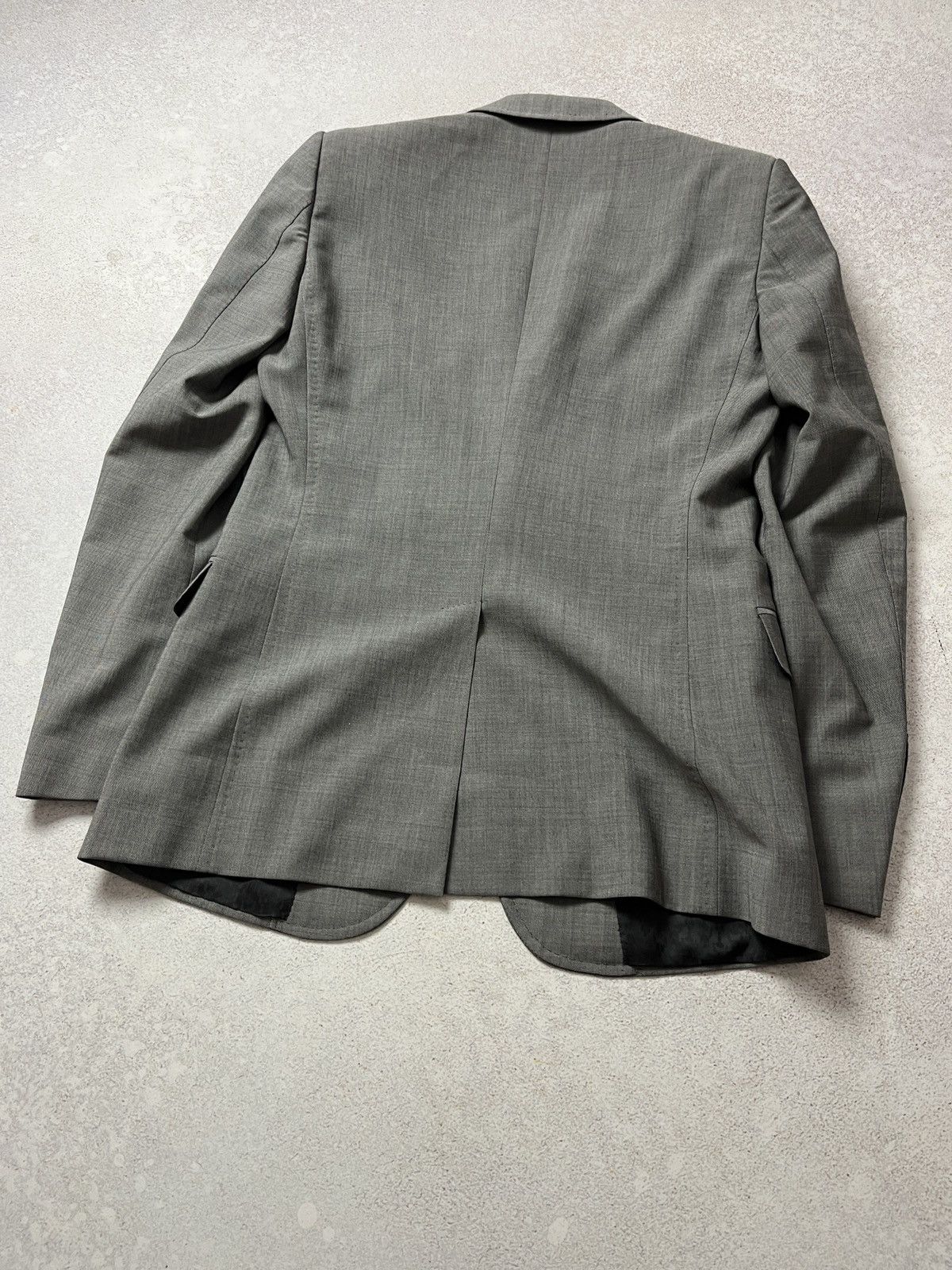 Gucci GUCCI Peak Lapel Grey 2 Btn Wool Mohair Blazer Size 36R - 6 Thumbnail