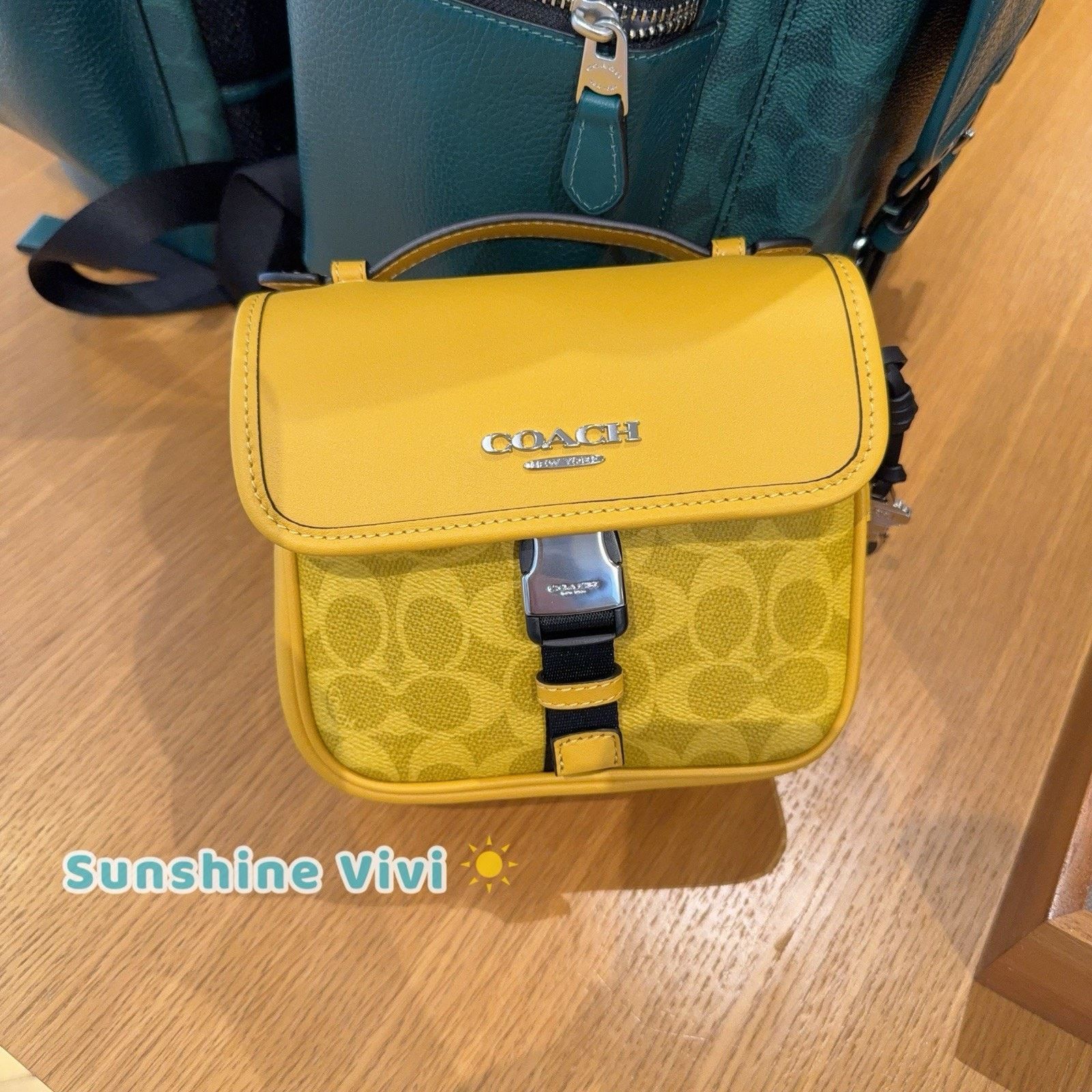 Coach NWT COACH Racer Crossbody bag Signature charms ceb25 Canary Size ONE SIZE - 1 Thumbnail