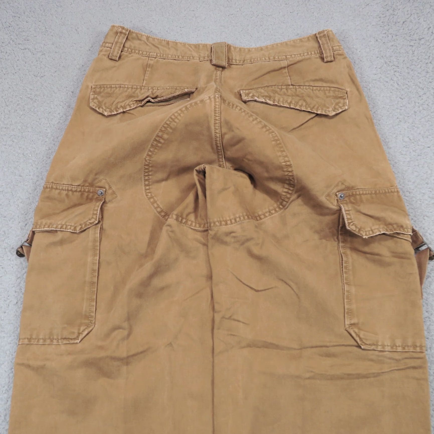 Old Navy VTG Old Navy Pants Mens 32 Baggy Cargo Wide-Leg Khaki 90s Grunge USA Fatigues Cartoon? Size US 32 / EU 48 - 3 Thumbnail