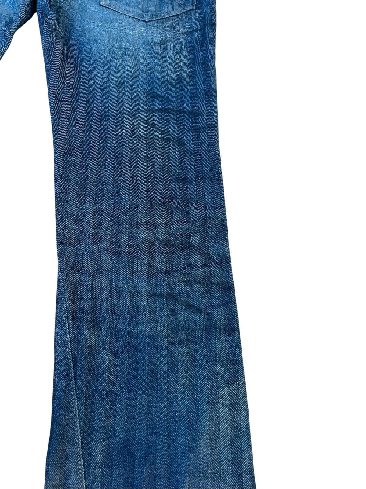 Tornado Mart Tornado Mart Striped HBT Waxed Denim Flare Jeans Size US 29 - 20 Thumbnail