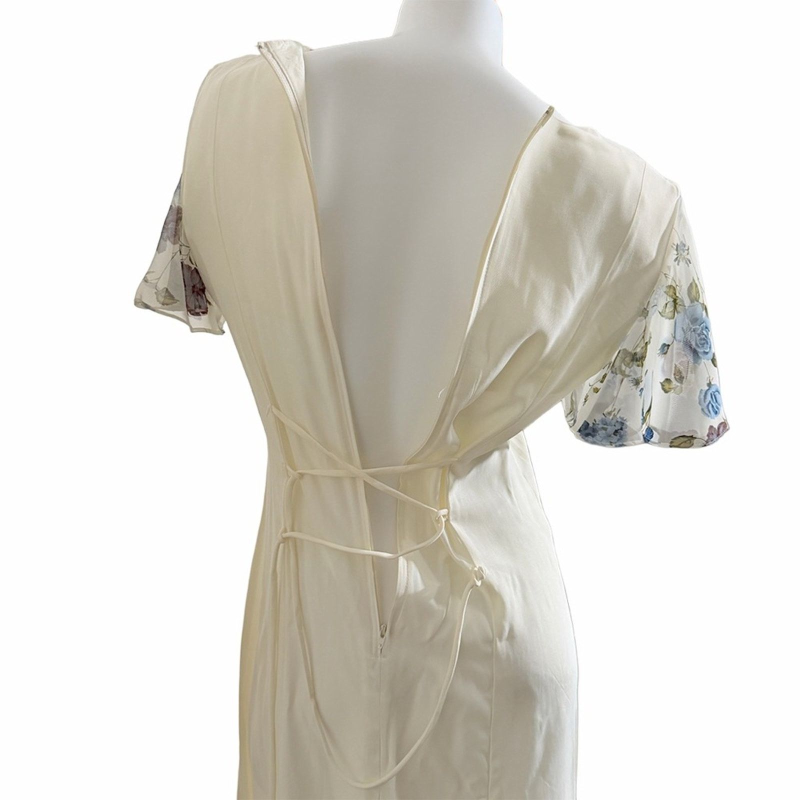 Other Vintage wedding midi dress blue ruffle Size S / US 4 / IT 40 - 9 Thumbnail