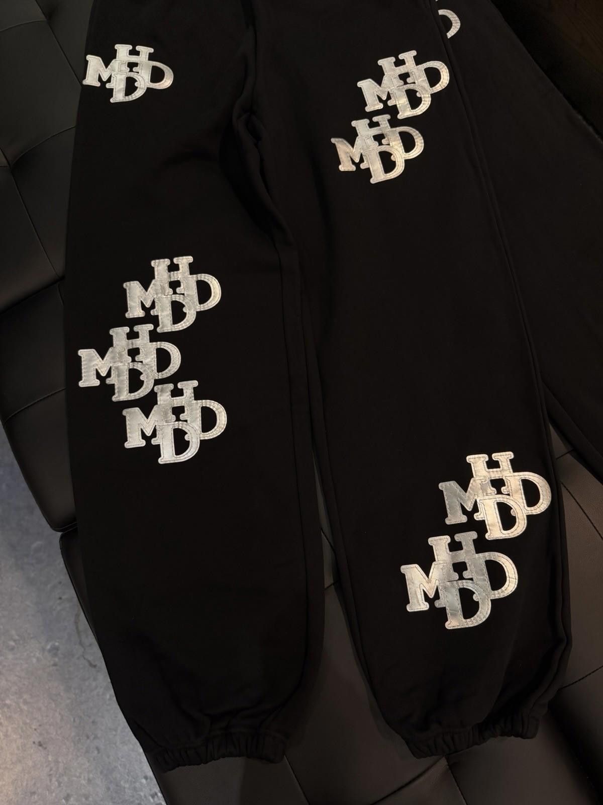HMDD HMDD Patchwork Letter Print Sweatpants Black Silver (XL) NEW Size 40" / US 18 - 4 Thumbnail