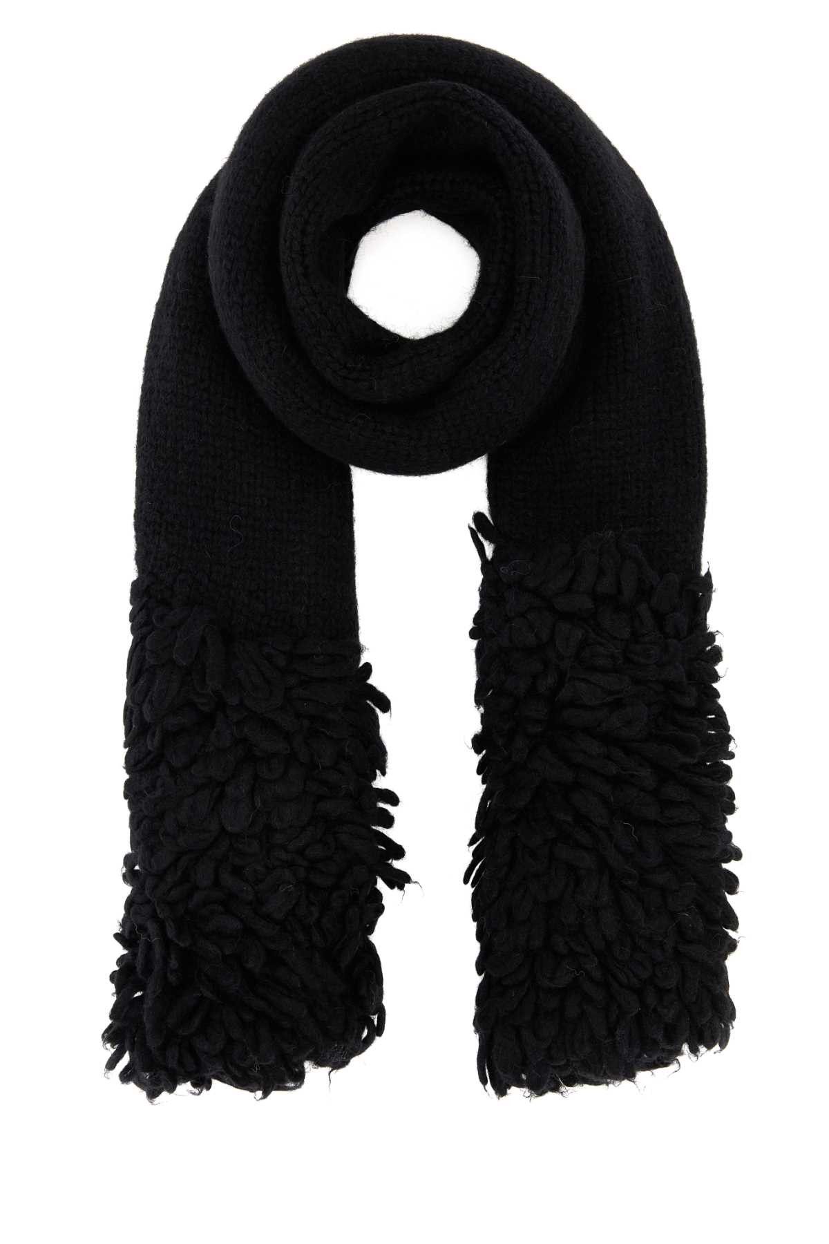 Loewe Black Alpaca Blend Scarf Size ONE SIZE - 1 Thumbnail