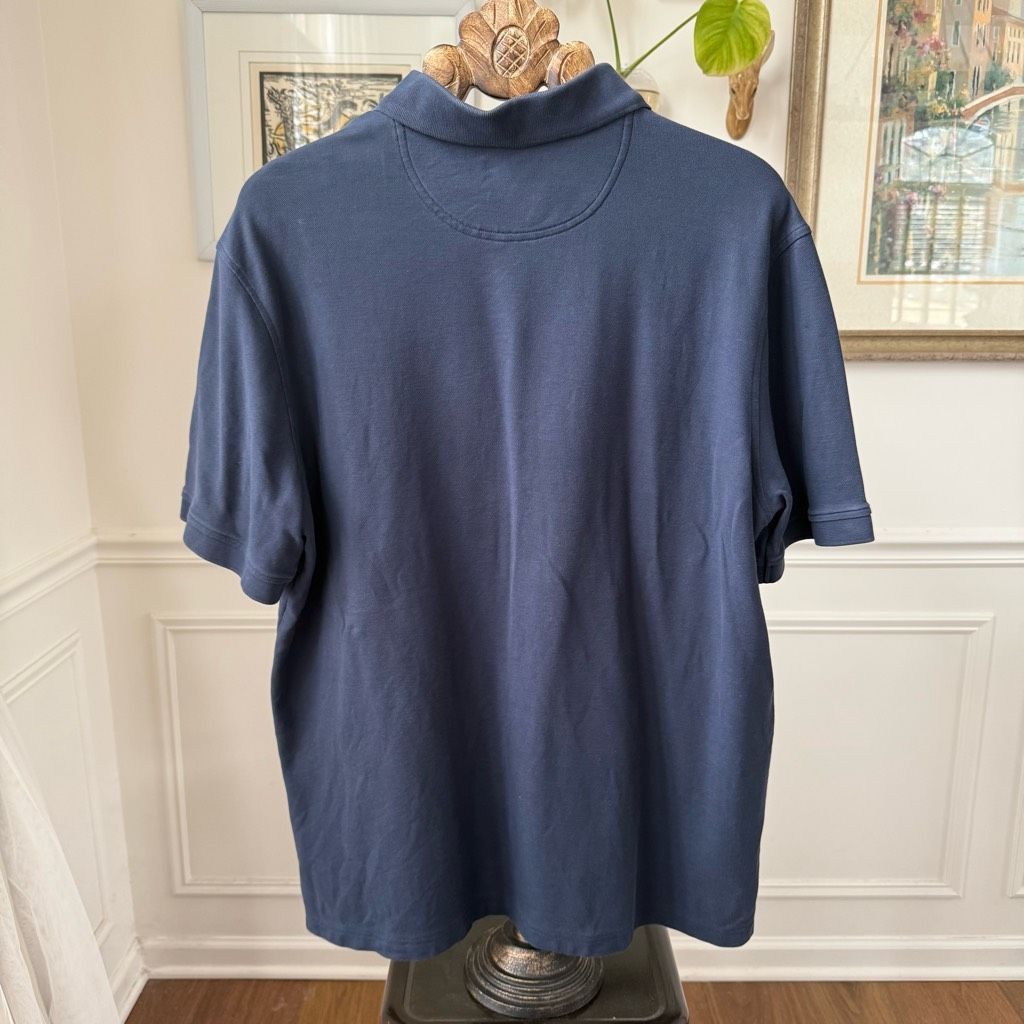 Nordstrom Nordstrom Men’s Polo Golf Shirt Dark Blue Pique Cotton XXL Size US XXL / EU 58 / 5 - 5 Thumbnail