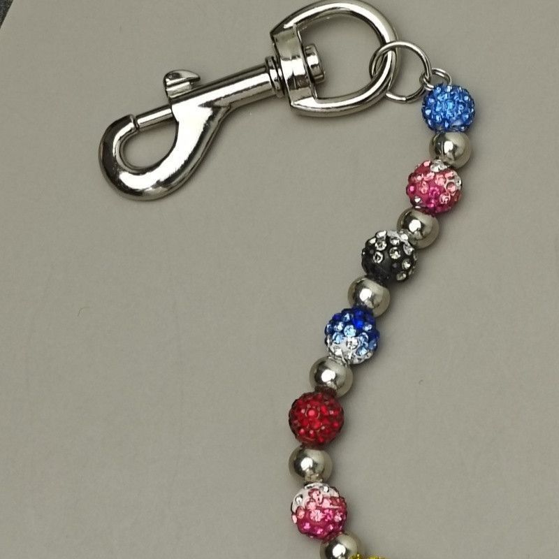 Japanese Brand Round Bead Rhinestone Wallet Chain Size ONE SIZE - 6 Thumbnail