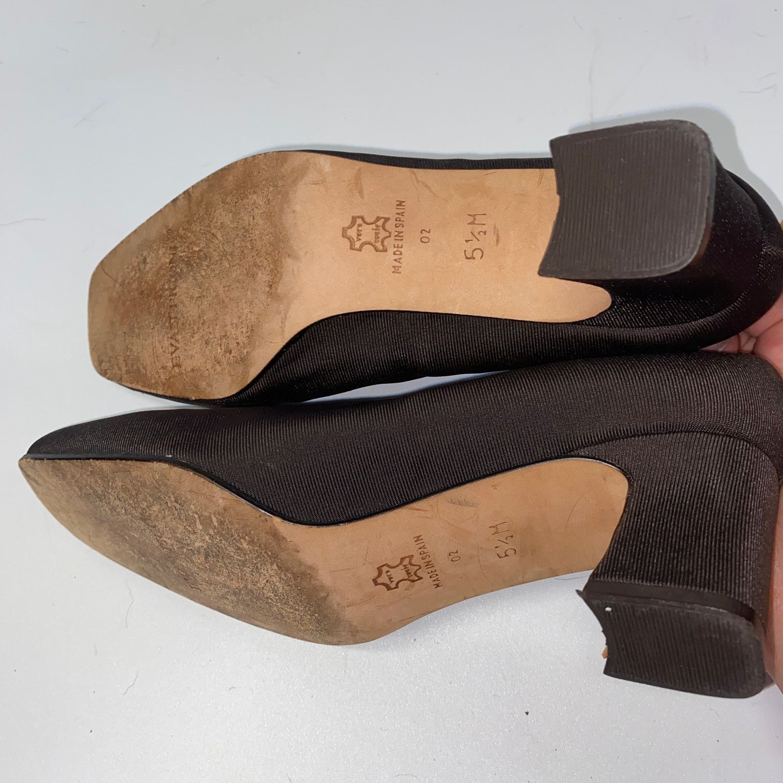 Evan Picone Evan Picone Brown Stretch Slip-On Square Toe Block Heels 5.5 Size US 5.5 / IT 35.5 - 5 Thumbnail