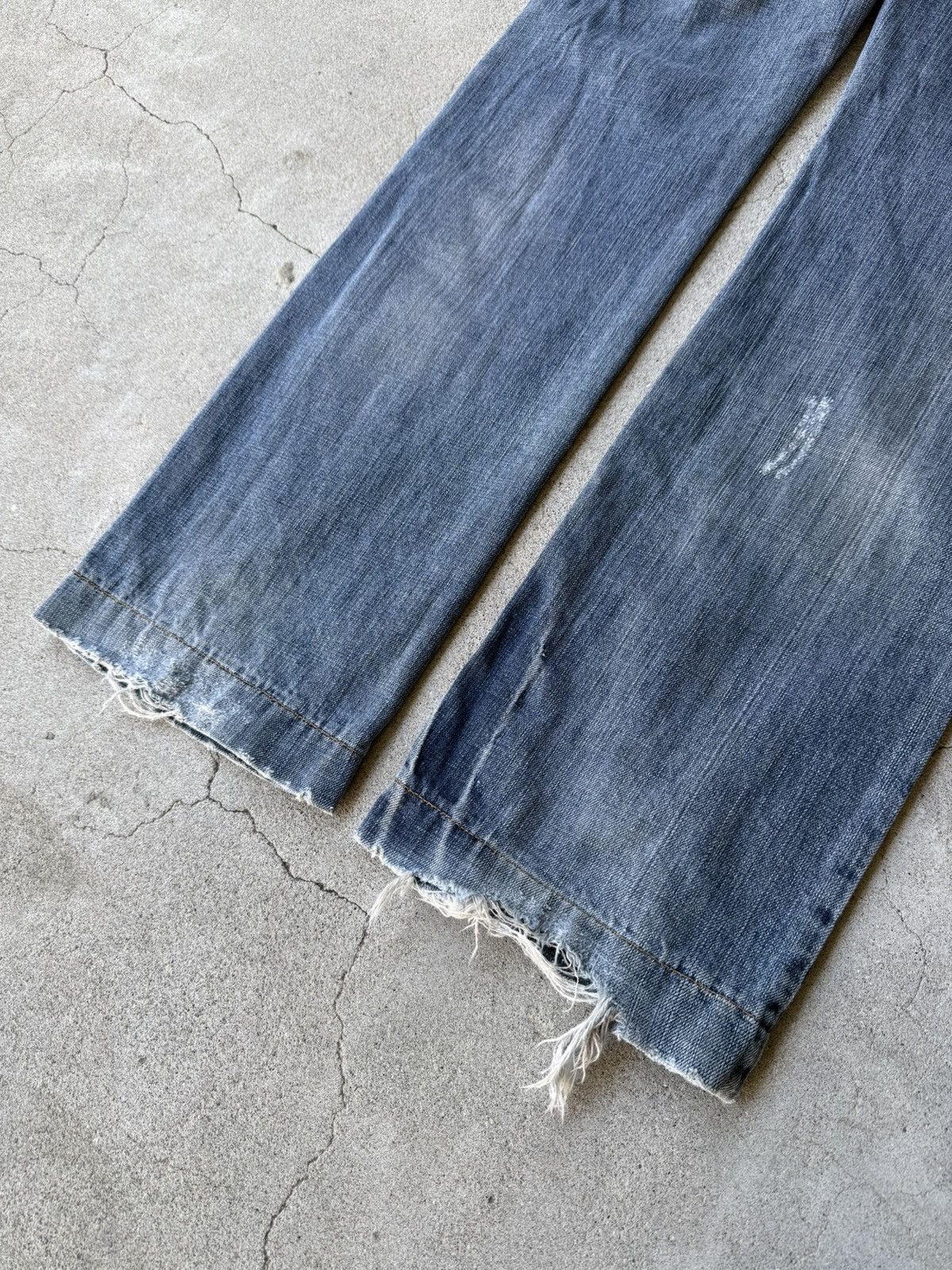DOLCE&GABBANA Archive Grunge Damage Straight Jeans
