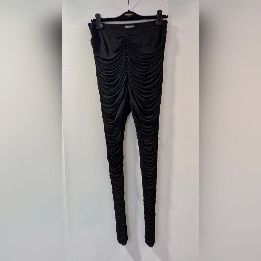 Tom Ford Tom Ford Black Skinny Ruched High Waisted Pants Size 27" / US 4 / IT 40 - 5 Thumbnail