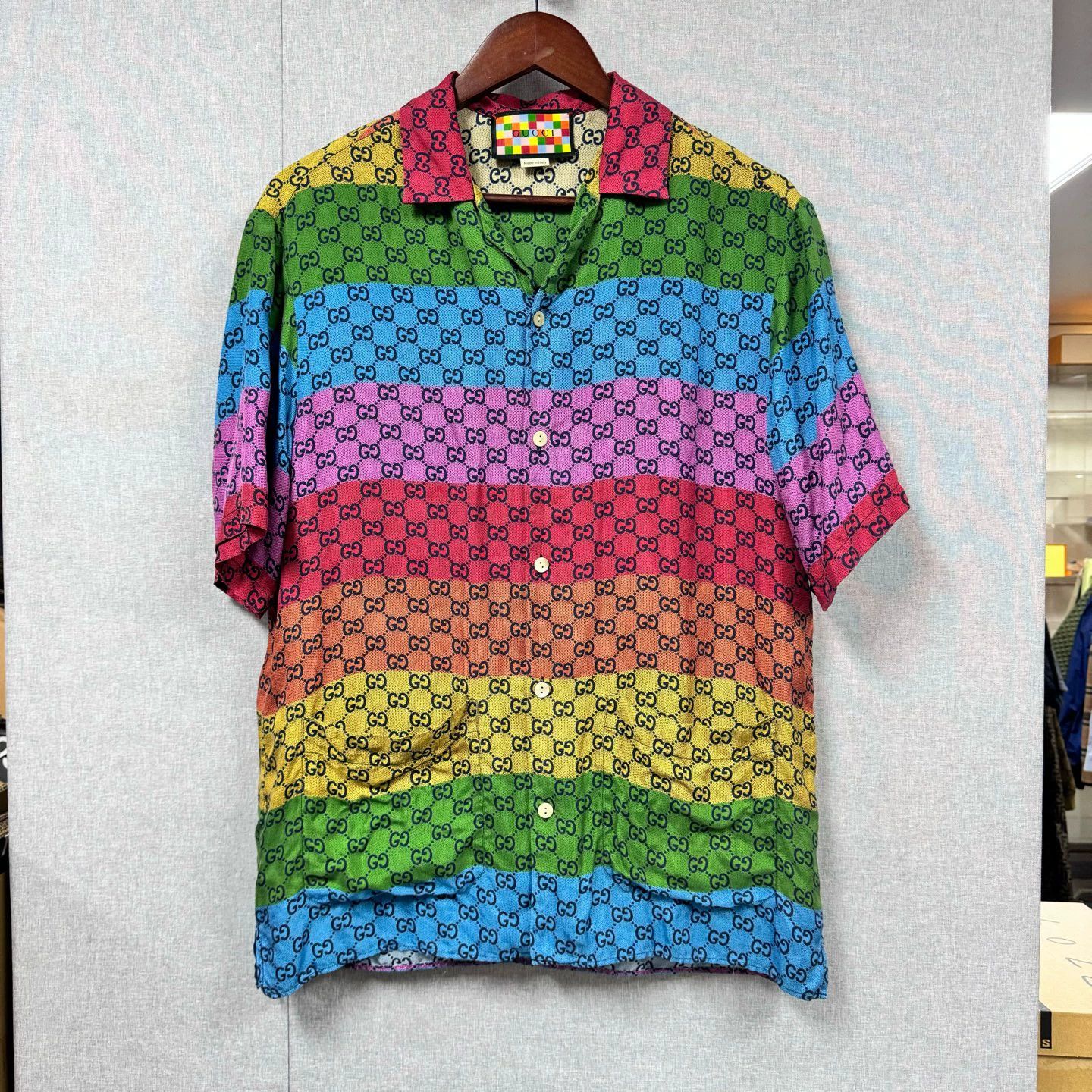 Gucci Gucci Colorful Monogram All-Over Print Shirt Size US S / EU 44-46 / 1 - 1 Thumbnail