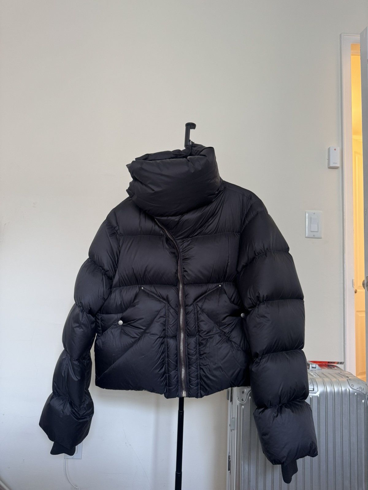 Rick Owens Performa FW20 Mountain Duvet Puffer Asymmetric Zip Size US XS / EU 42 / 0 - 1 Thumbnail