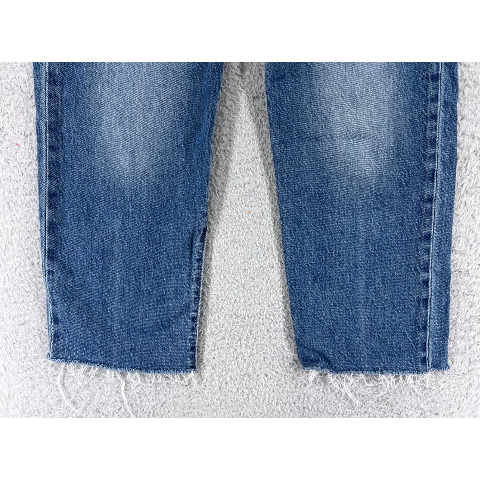 Levi's Levis Premium Jeans 24 Blue Denim Straight Ankle 22x23 Ribcage Big E Women Size 42" / US 20 - 2 Thumbnail
