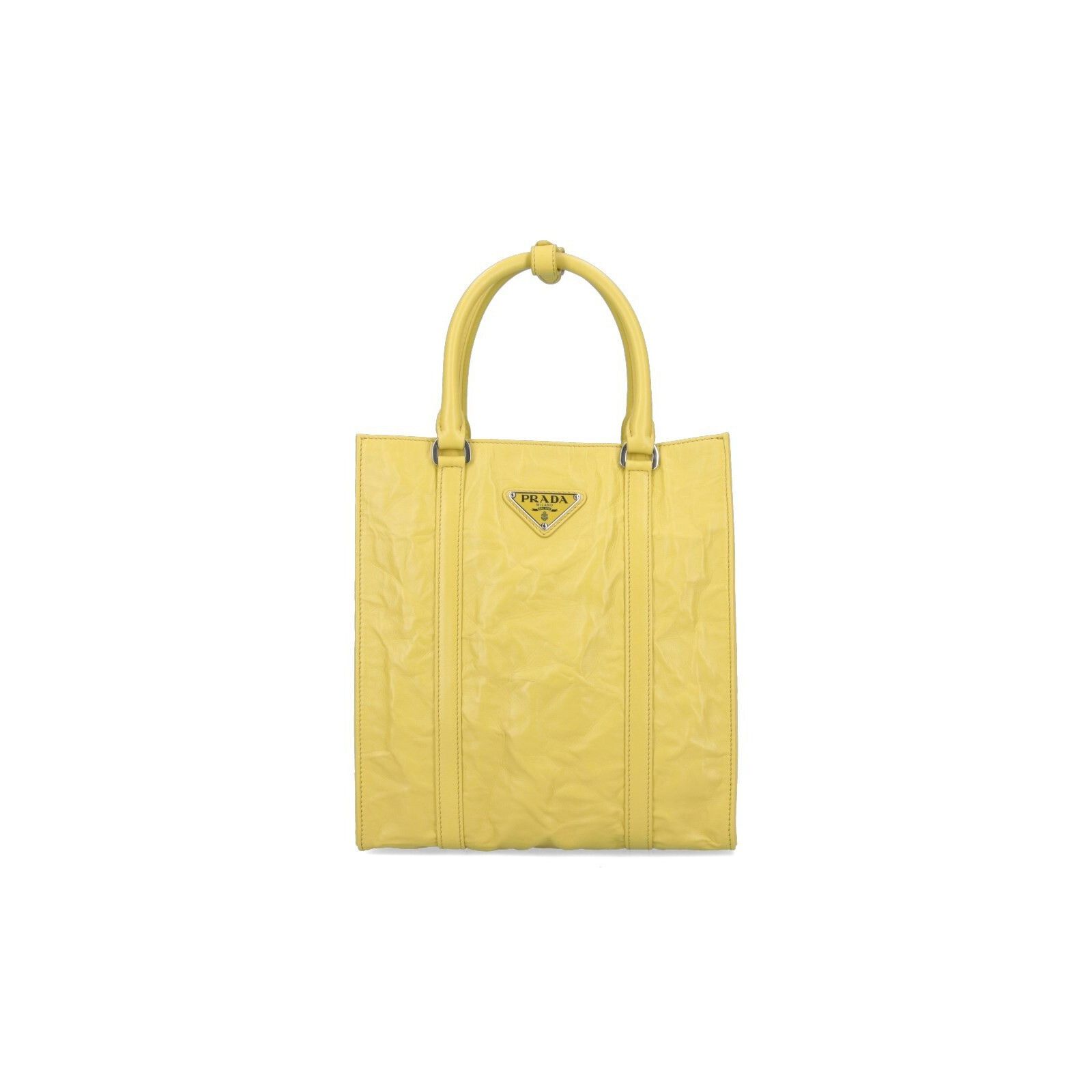 Prada PRADA Yellow Leather Tote Bag New Size ONE SIZE - 1 Thumbnail