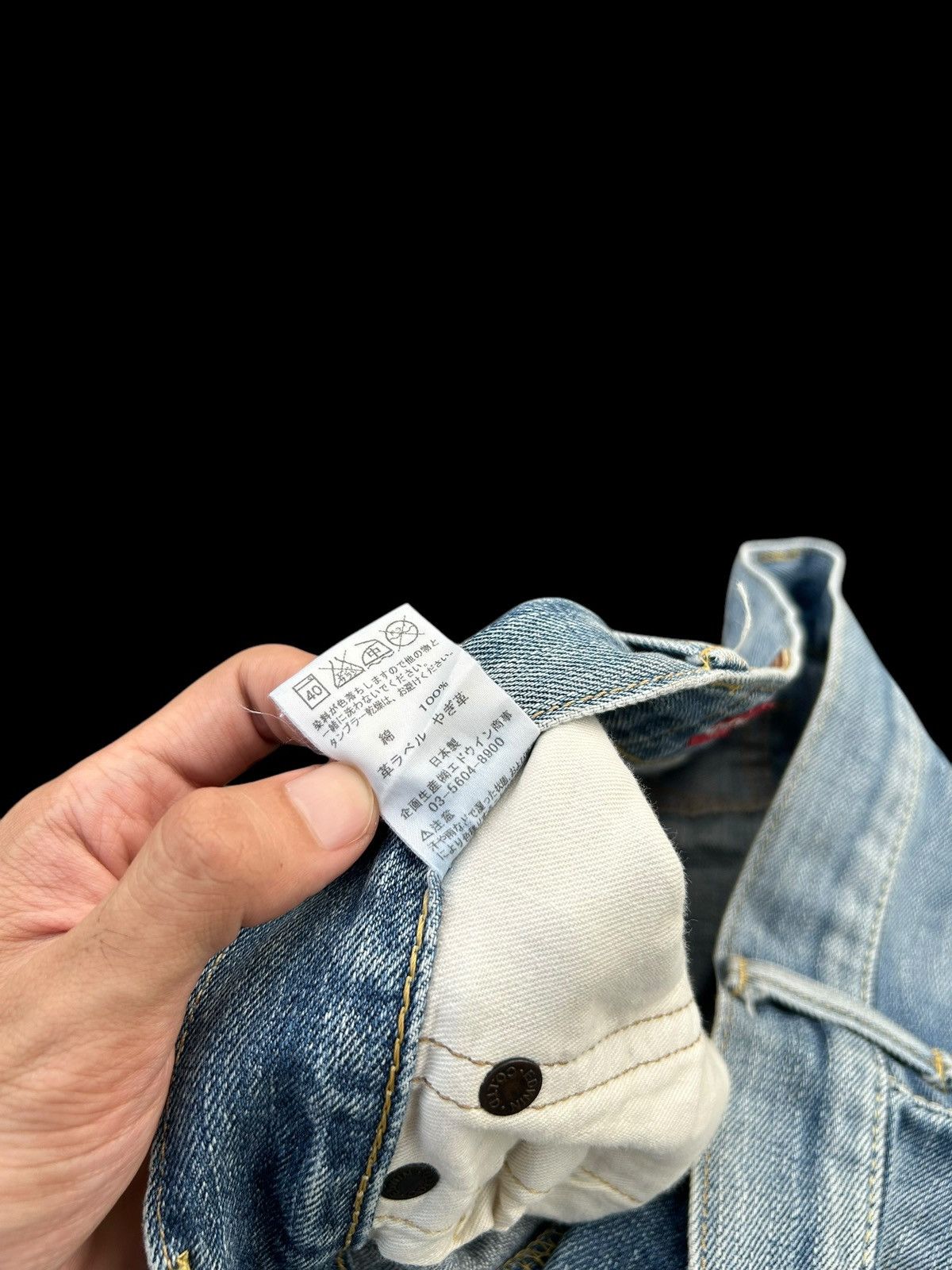 Japanese Brand × Kapital × Vintage Edwin Selvedge Buckle Back Distressed Denim Jeans Size US 33 - 10 Thumbnail