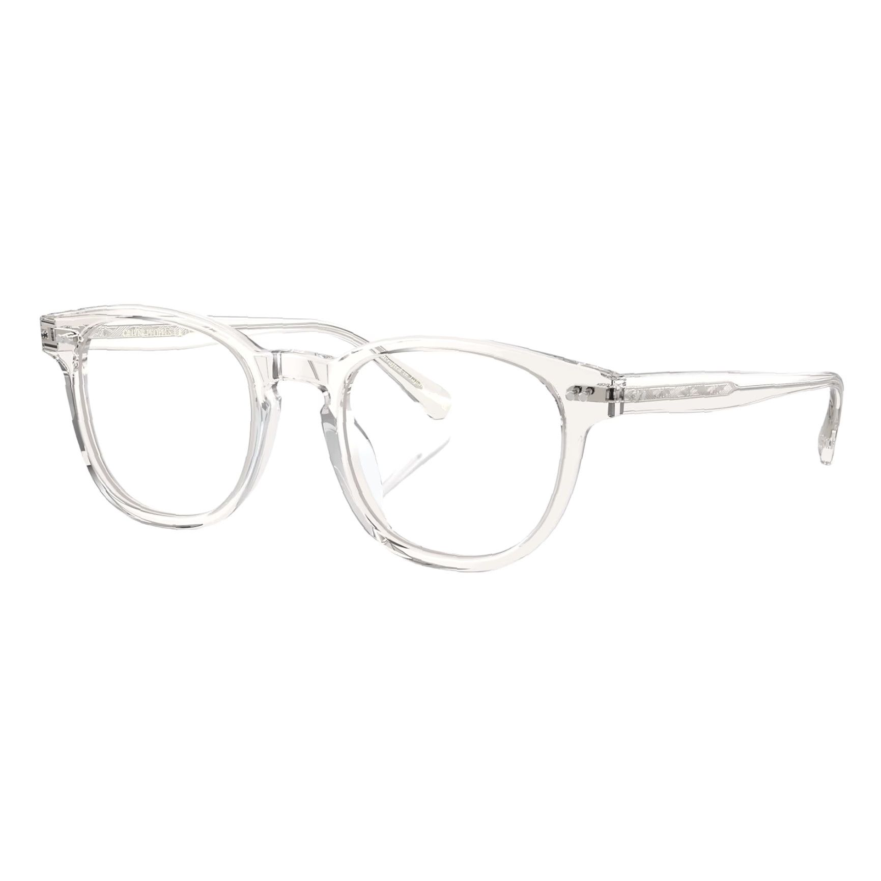 Oliver Peoples Oliver Peoples Eyeglasses OV548OU 1757 48-20 Kisho Gravel Clear Acetate Japan Unisex Adults Sunglasses Rounded Frame Size ONE SIZE - 2 Thumbnail