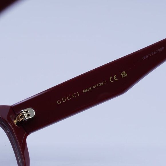 Gucci Gucci GG1837O 003 Eyeglasses Burgundy 51mm Cat Eye Frame Size ONE SIZE - 7 Thumbnail