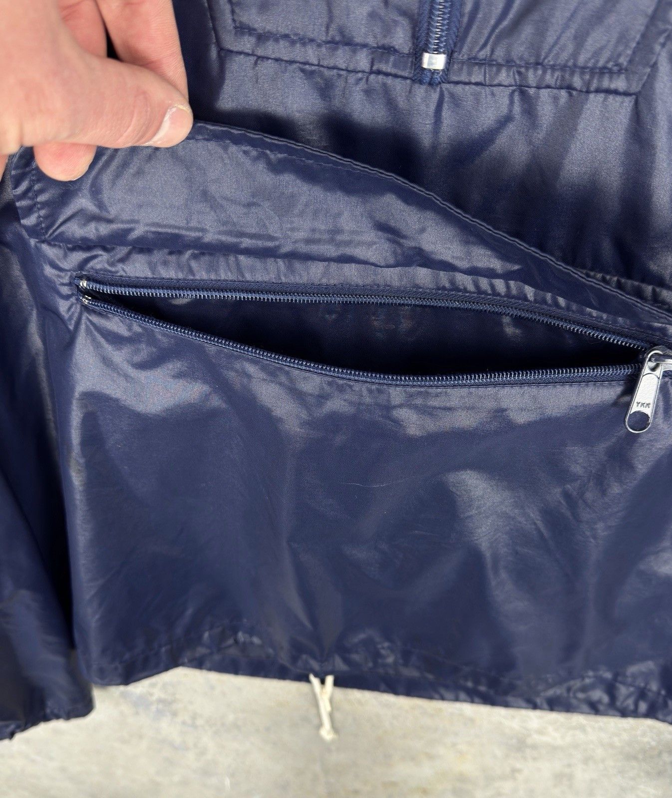 Lacoste Vintage 1980s Lacoste Izod Windbreaker Anorak Jacket Navy Size US M / EU 48-50 / 2 - 6 Thumbnail