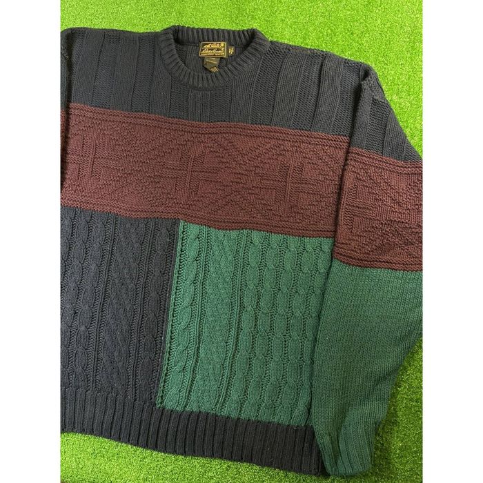 Eddie Bauer Vintage Eddie Bauer Knit Large Color Block Crewneck Sweater ...