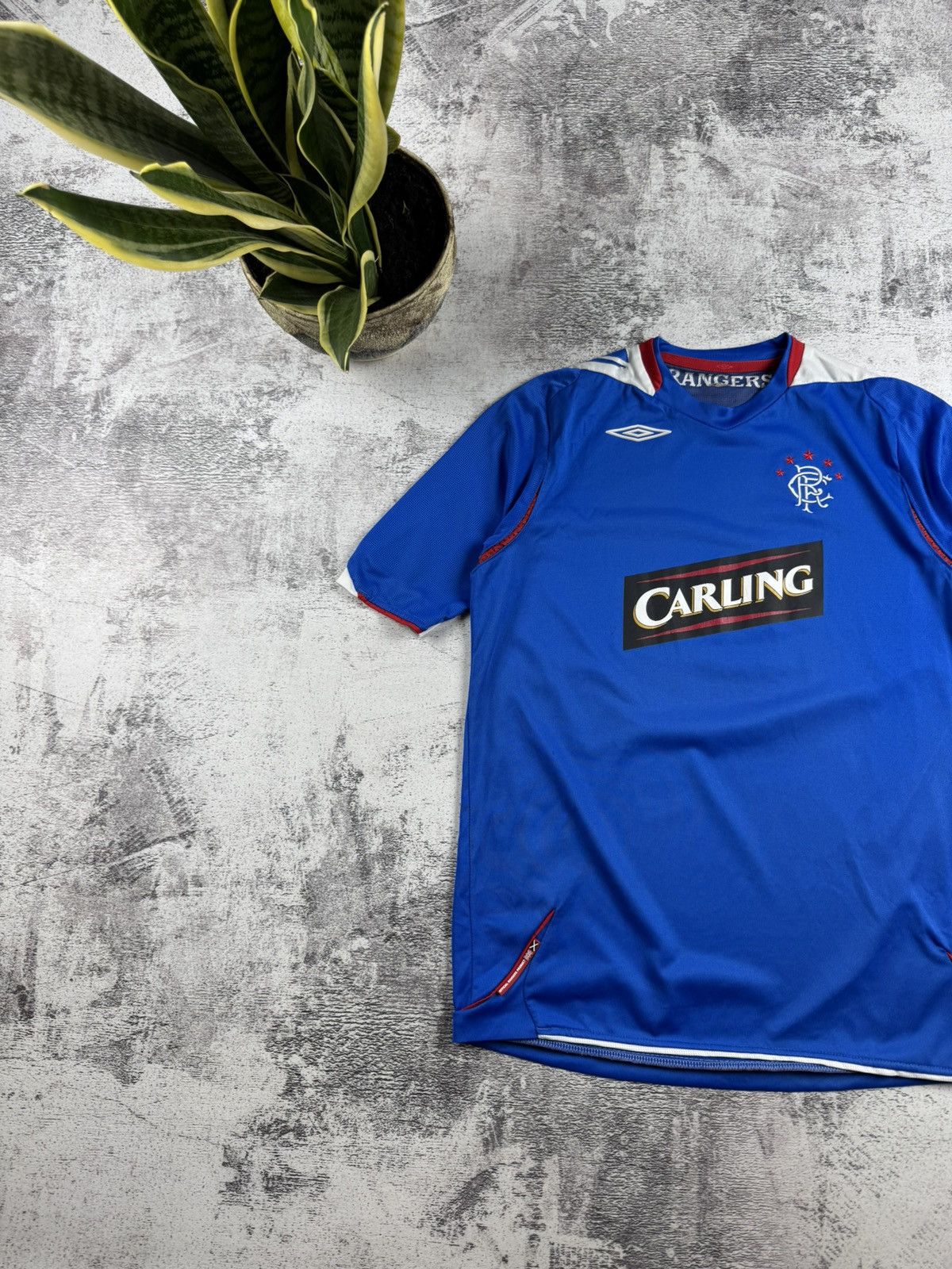 Umbro Rangers Glasgow 2006/2007 Blue Home Umbro Soccer Football T Shirt Jersey Kit Size US S / EU 44-46 / 1 - 2 Thumbnail