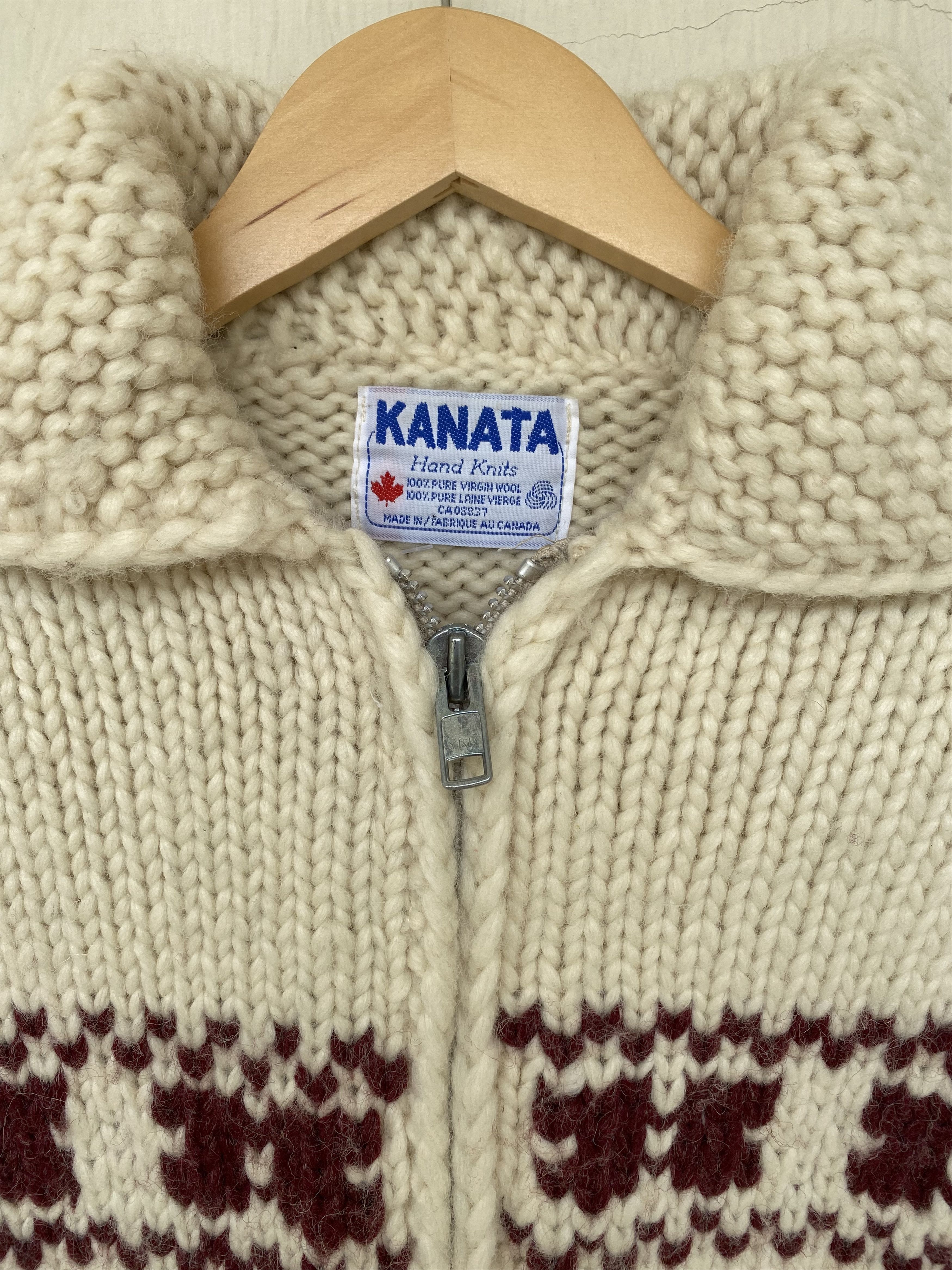 Coogi Winter Kanata Canada Pure Virgin Wool Knit Zip Up Sweater Size US L / EU 52-54 / 3 - 5 Thumbnail