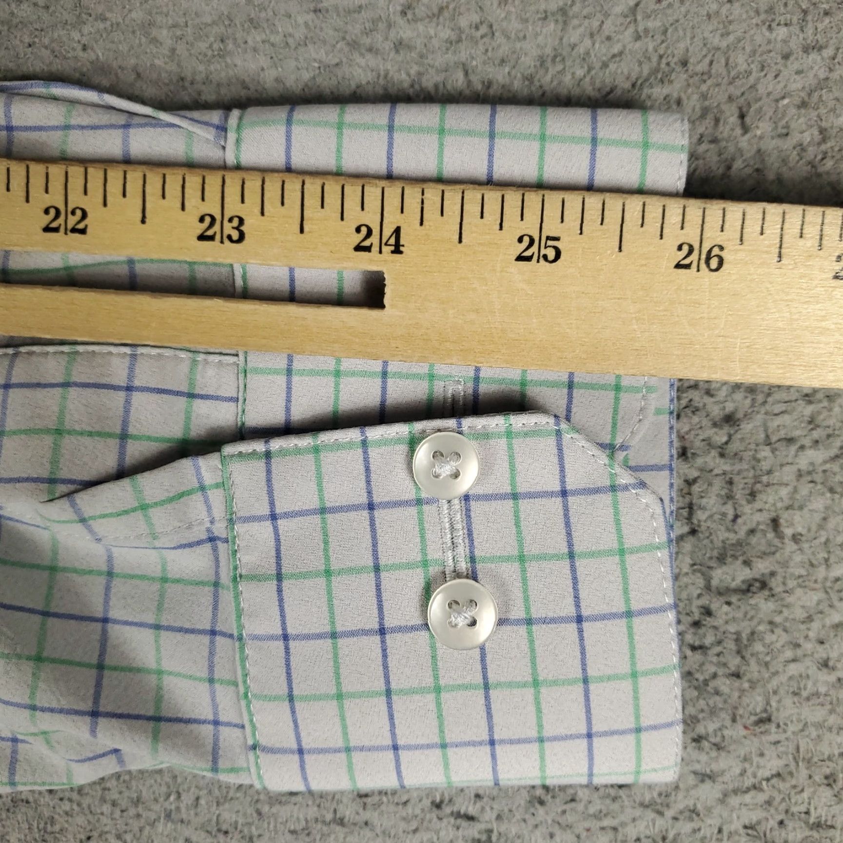 Mizzen+Main Mizzen+Main Shirt Mens L Gray Blue Check Slim Fit Stretch Button Up Shirt Size US L / EU 52-54 / 3 - 6 Thumbnail