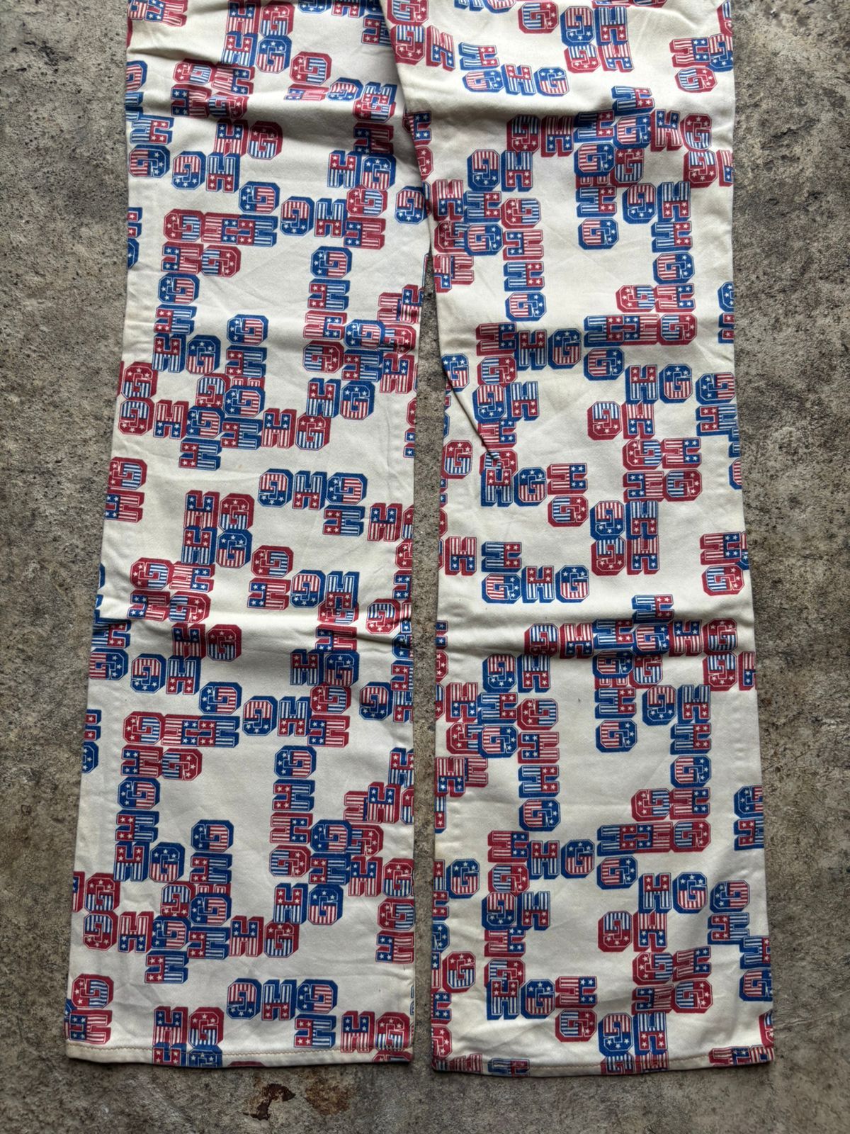 Hysteric Glamour 1990s Hysteric Glamour HG All Over Print Bell Bottom Jeans Size US 29 - 10 Thumbnail