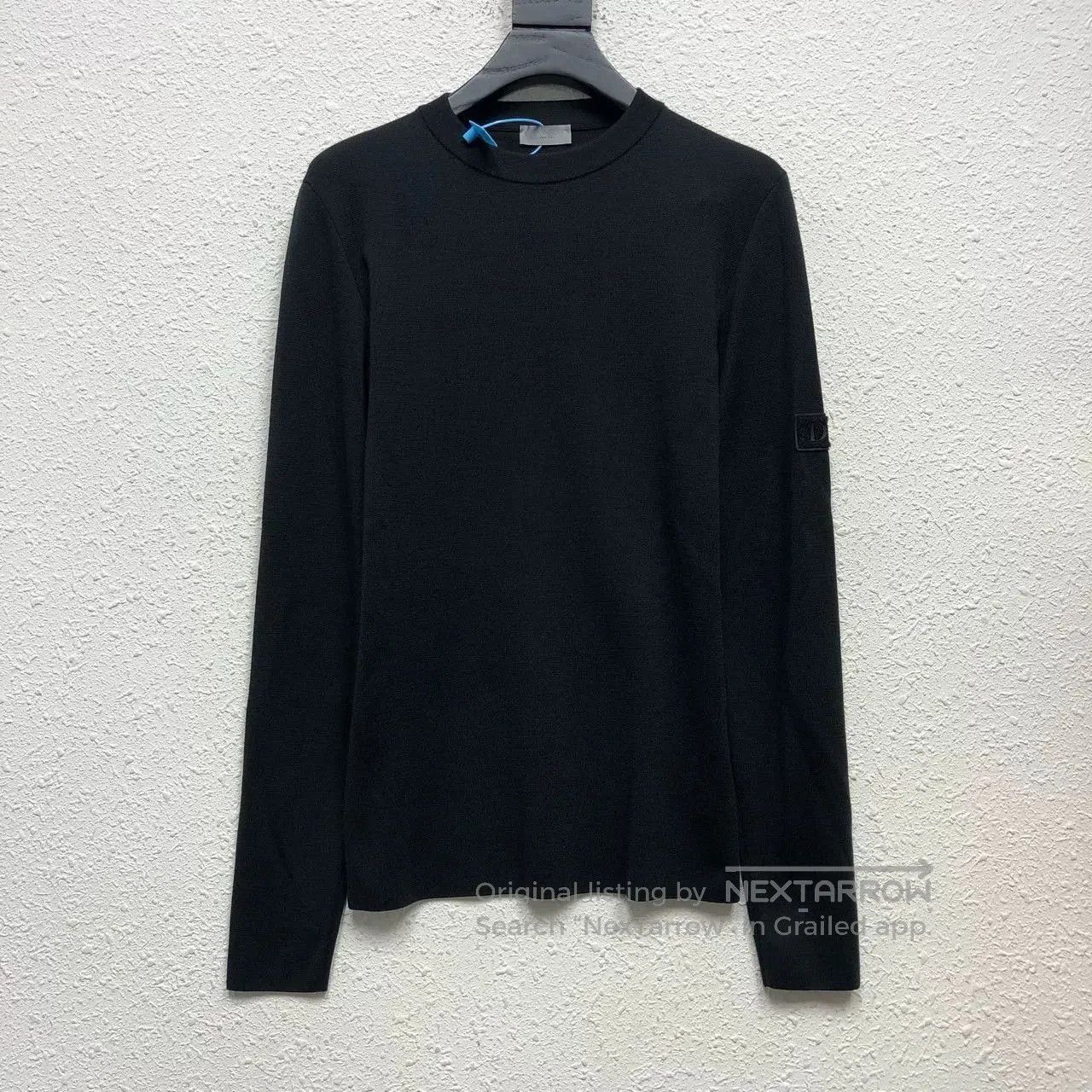 Dior black embroidered cashmere knit sweater. Size XS / US 0-2 / IT 36-38 - 1 Thumbnail